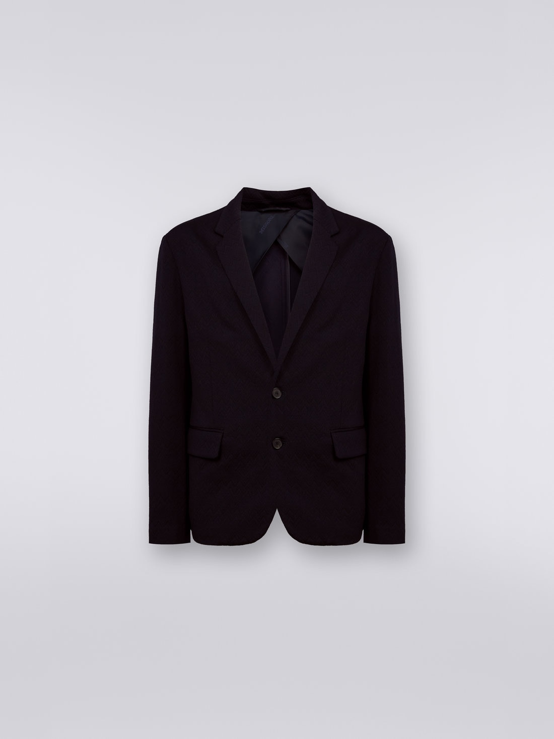 Wool blend jacket with chevron pattern, Multicoloured  - US23WF05BT005U93810 - 0