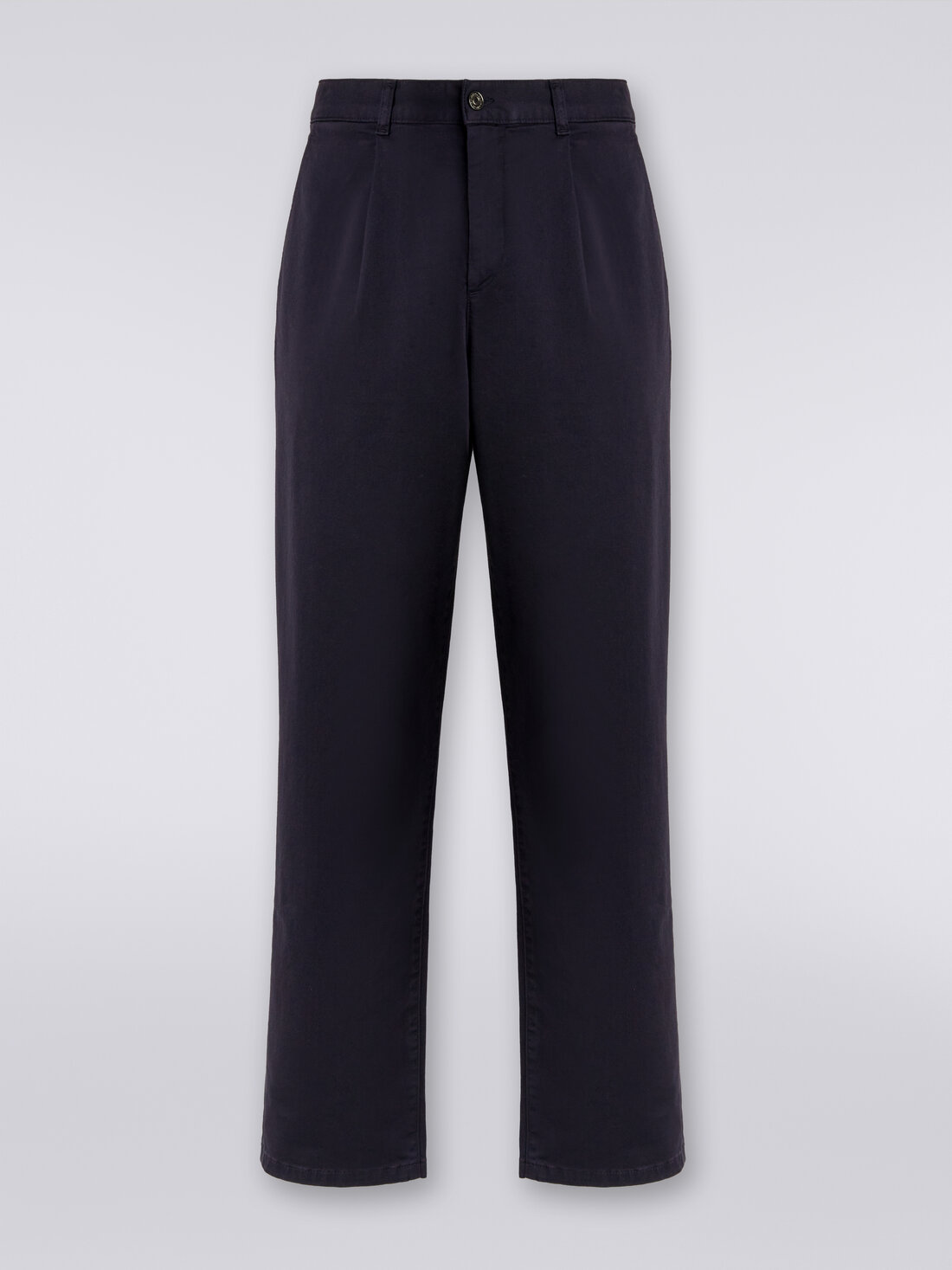 Cotton chino trousers , Dark Blue - US23WI0QBW00QG93924 - 0