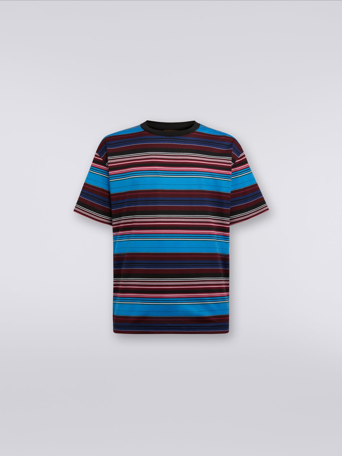 Striped cotton jersey T-shirt, Multicoloured  - US23WL06BJ00GOSM8Z6 - 0