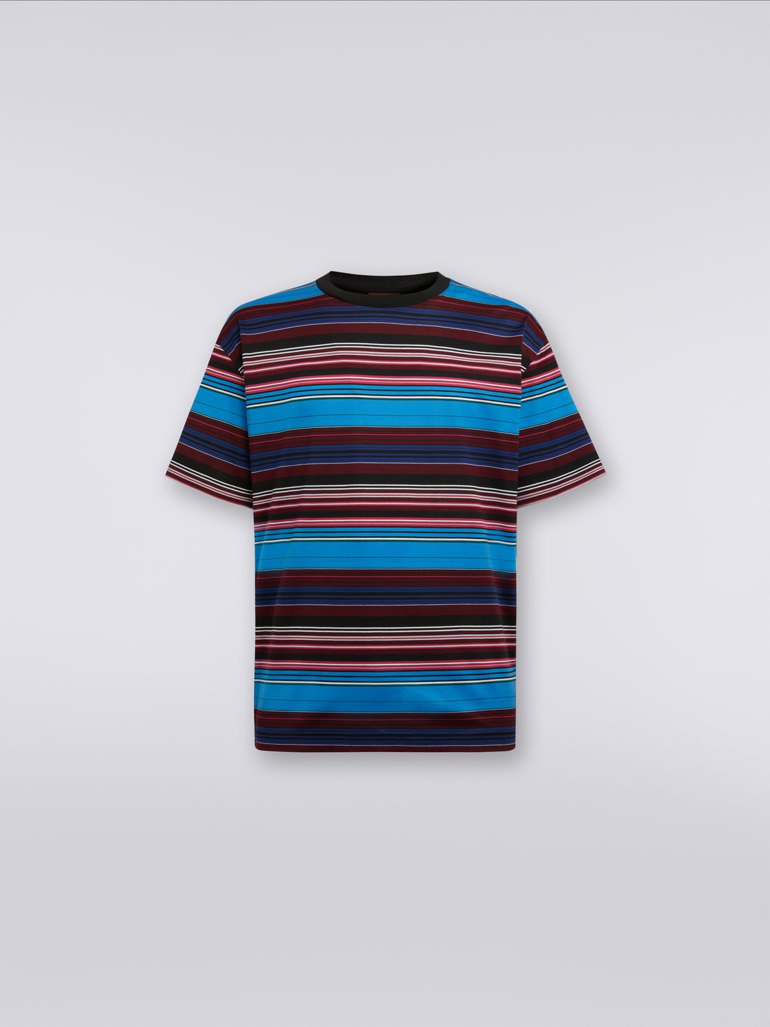 T shirt en jersey de coton rayures Multicolore Missoni