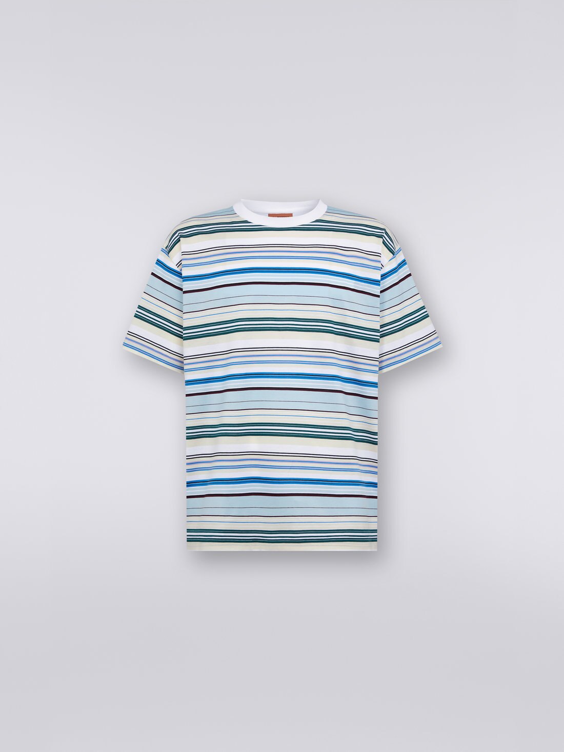 T shirt en jersey de coton rayures Multicolore Missoni