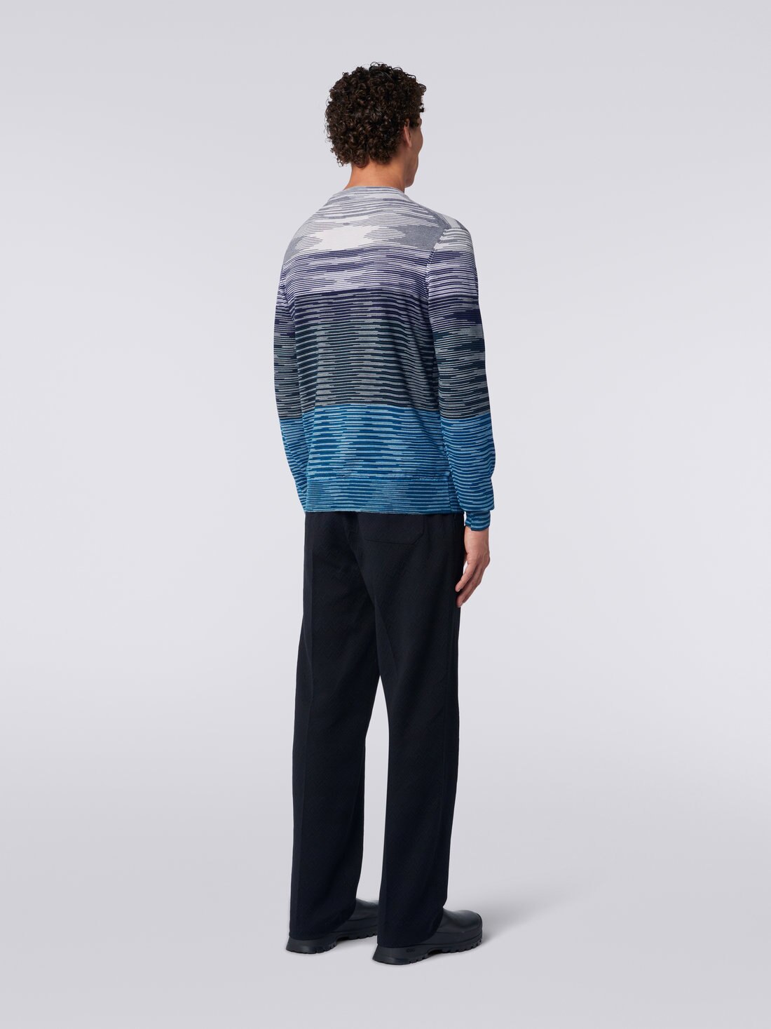 Slub wool crew-neck pullover, Multicoloured  - US23WN0IBK015USM8YV - 3