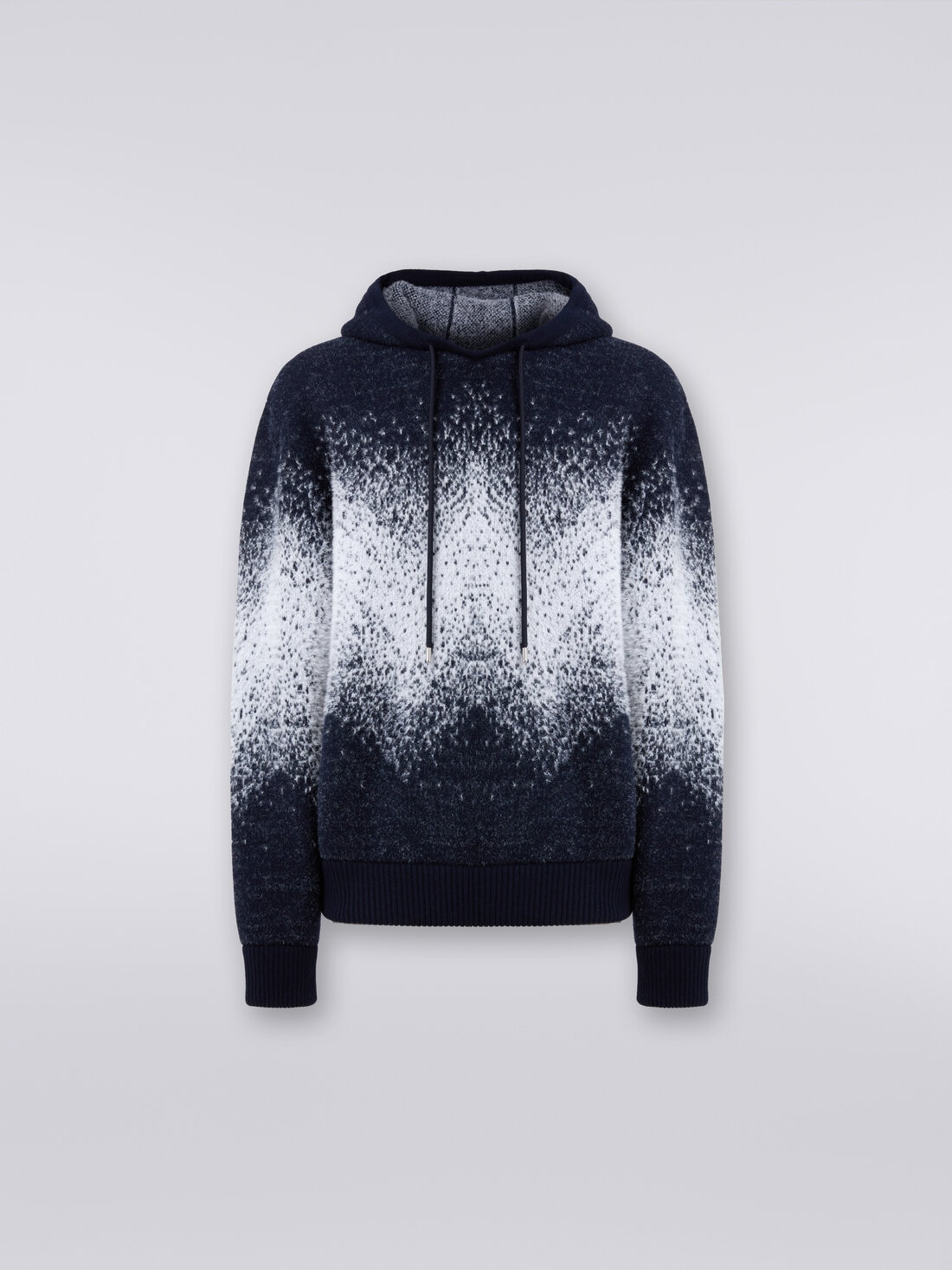 Sweat à capuche en laine mélangée jacquard, Multicolore  - 8053147087481 - 0