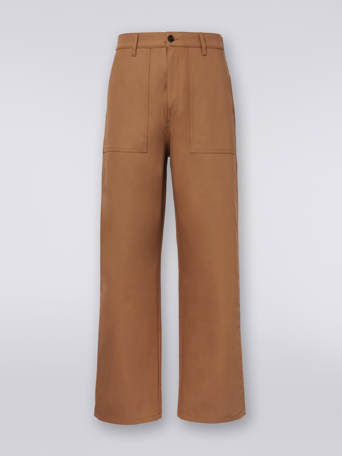 Pantalones cargo en mezcla de algodón, Beige - US24SI01BW00PG81029 - 0