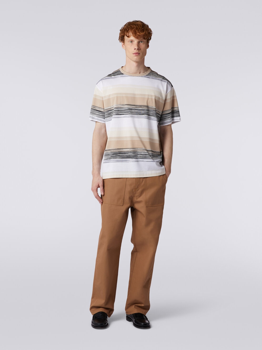 Missoni T-shirt a maniche corte in cotone con inserti fiammati