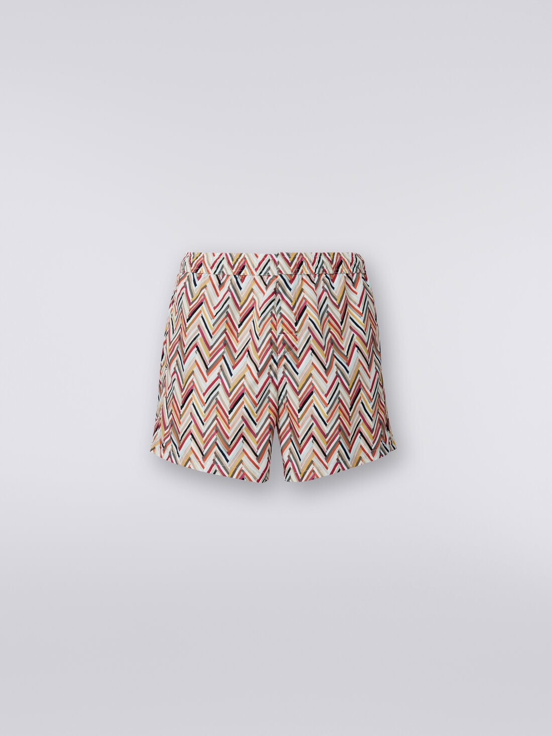 Swimming trunks with brushstroke effect zigzag print, Multicoloured  - US24SP00BW00S1SM993 - 0
