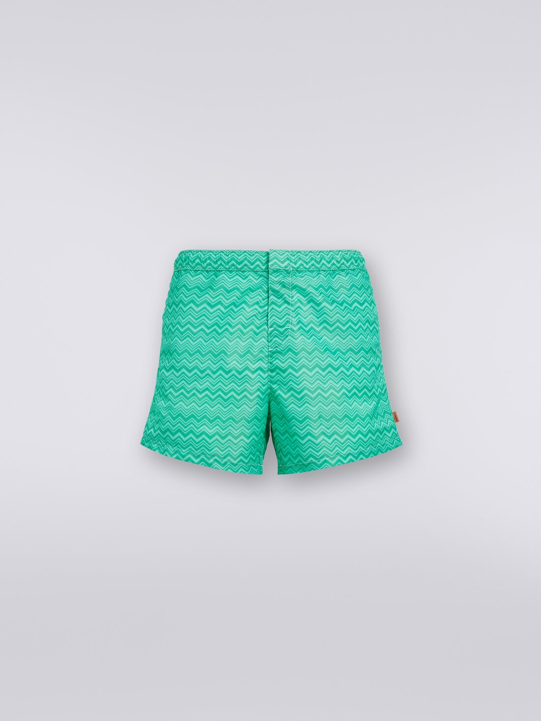 Tonal zigzag print swimming trunks, Green  - US24SP00BW00SGS612F - 0