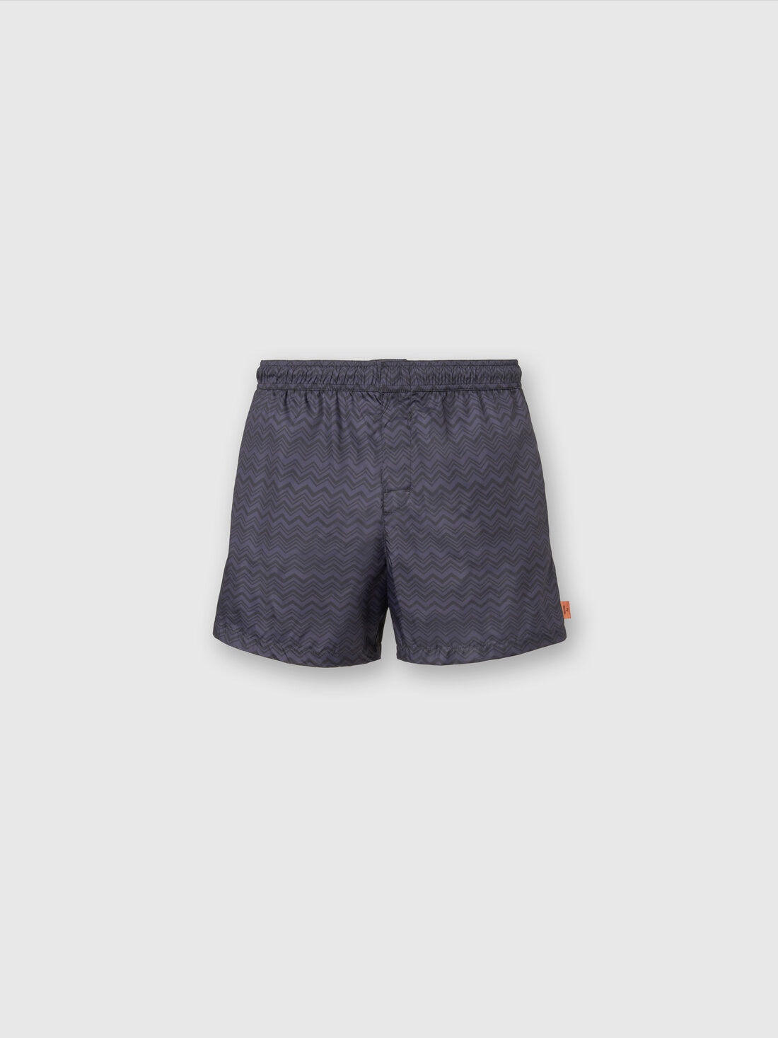 Boxer de bain avec imprimé à zig zag ton sur ton, Bleu - US24SP00BW00SGS72E3 - 0