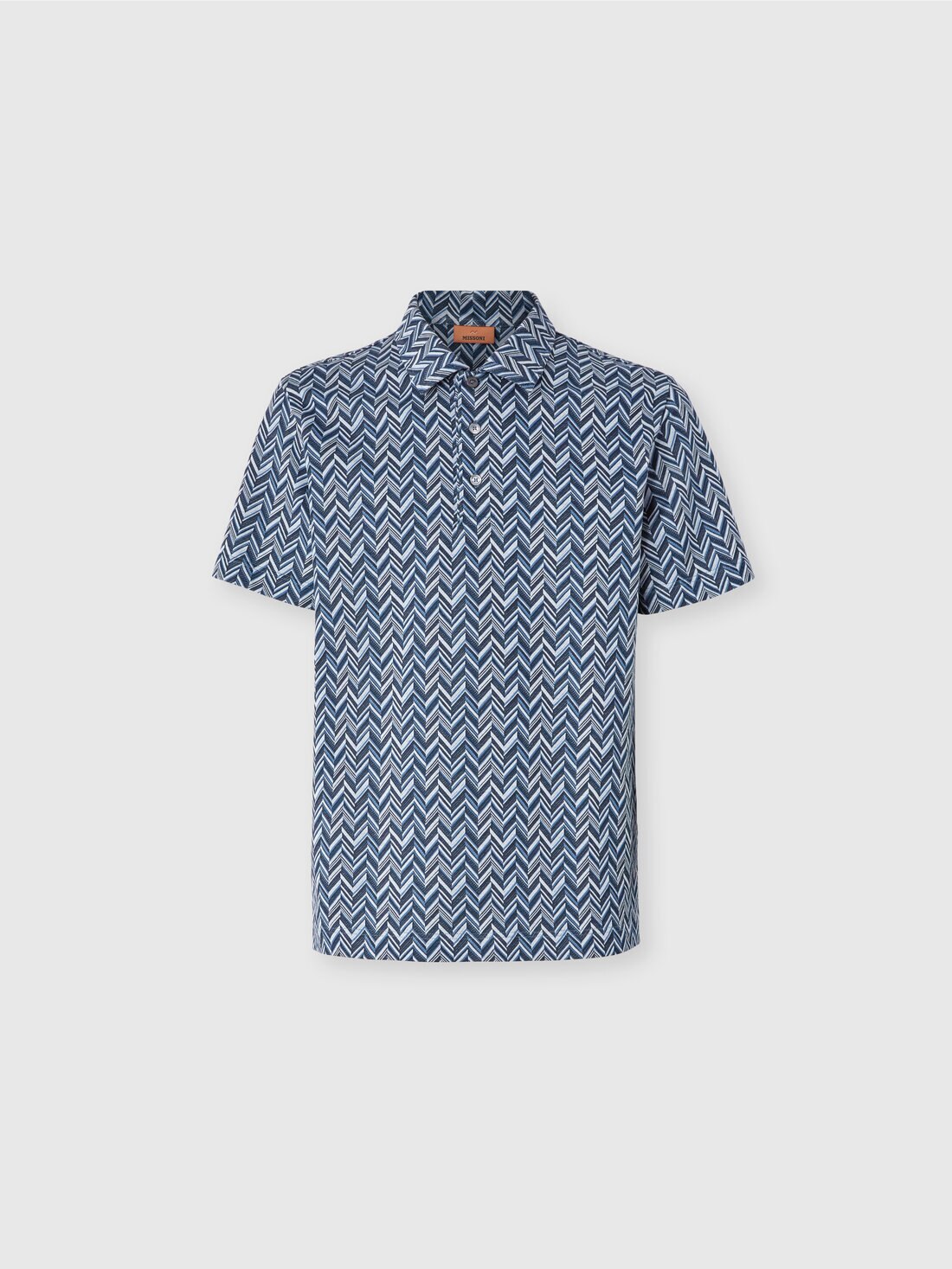 Missoni Polo in jersey di cotone jacquard zig zag