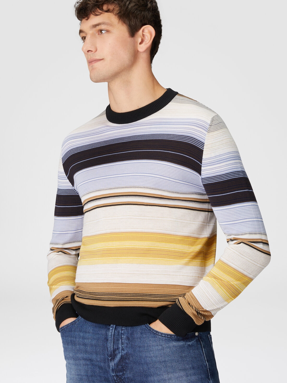 Wool turtleneck sweater, Multicoloured  - US24WN0NBK039TSM9H4 - 3
