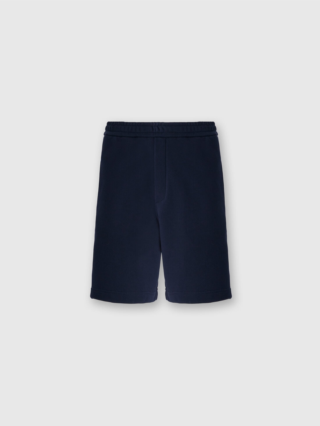 Shorts aus Baumwolle mit Zickzack-Einsatz, Blau - US25SI08BJ00M8S72JV - 0