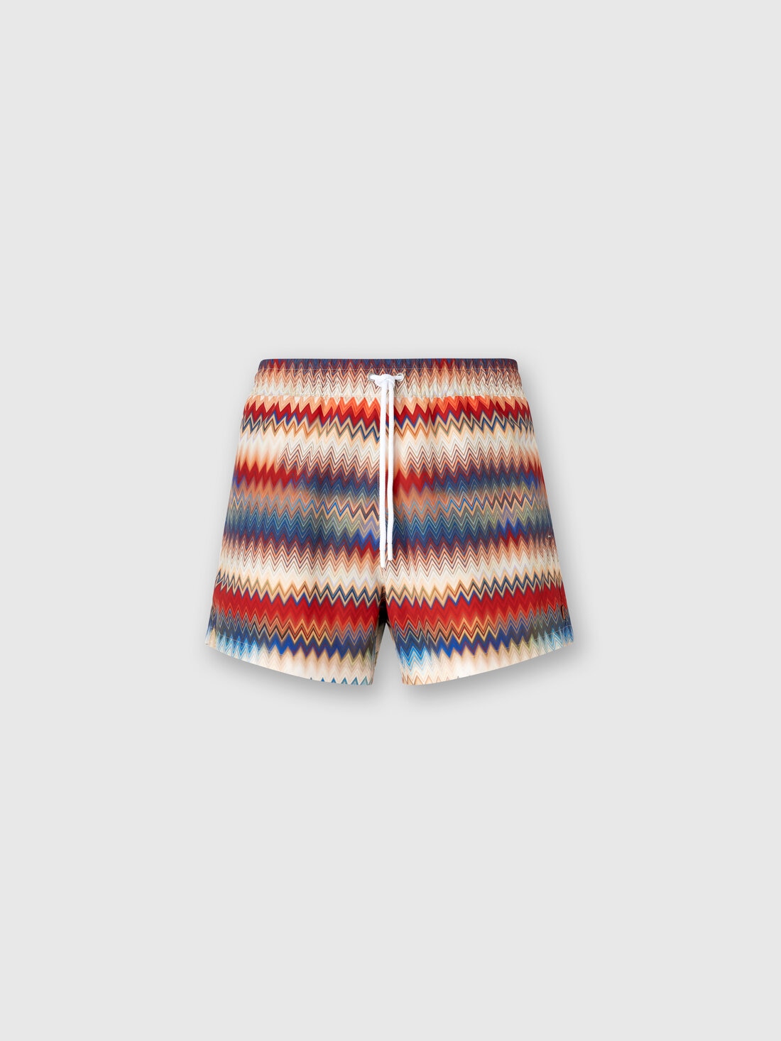 Swim shorts with gradient micro zigzag print, Red  - 8053147480060 - 0