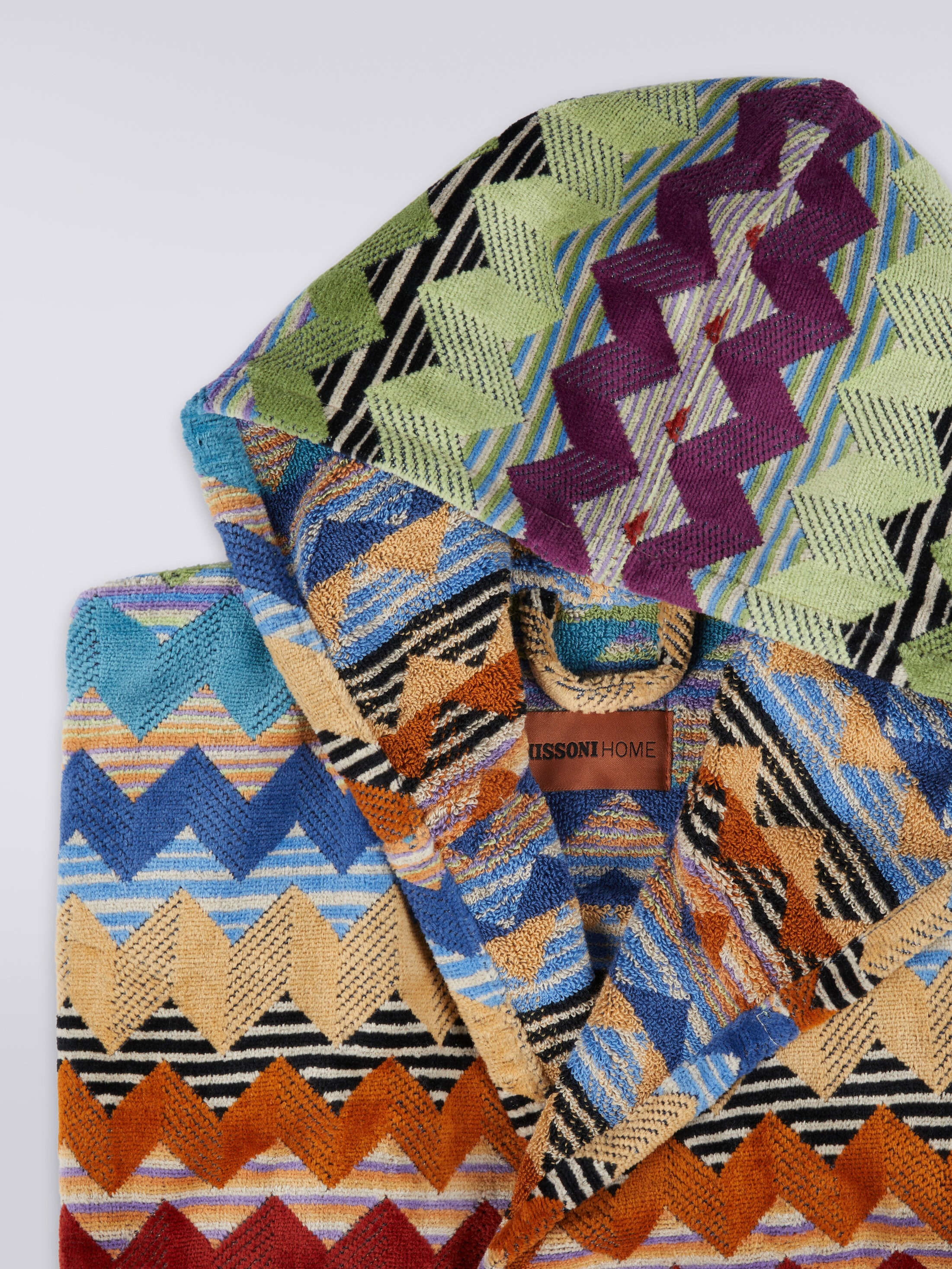 Accappatoio Missoni con cappuccio JAZZ 170 Multicolore a righe tg. XL