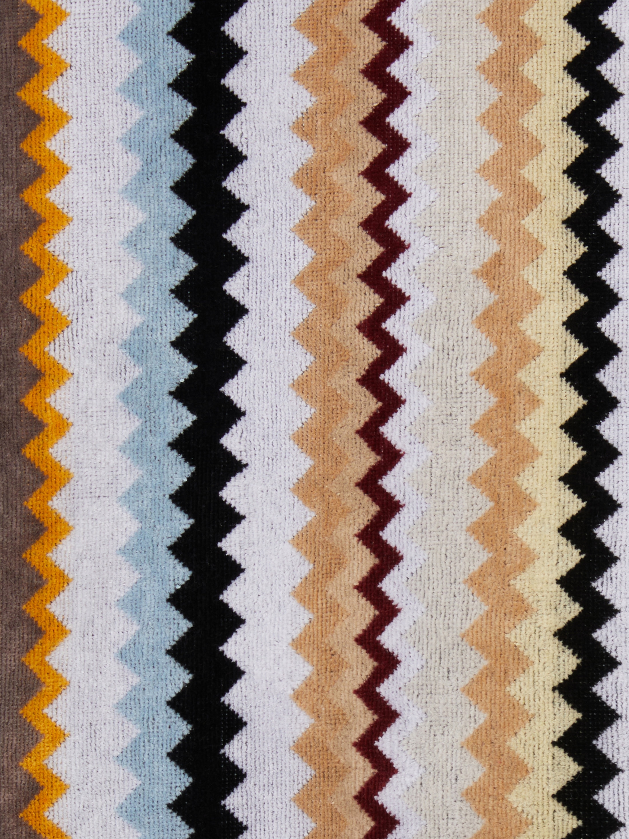 Long Curt chevron cotton terry hooded bathrobe