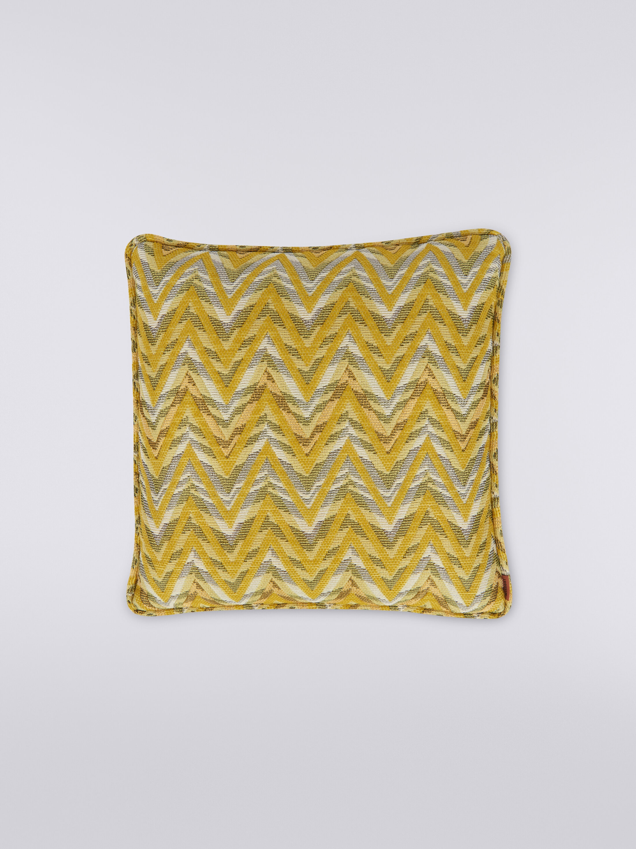 Missoni Bleatched 40x40 Cm 3d Effect Chevron Cushion In Yellow