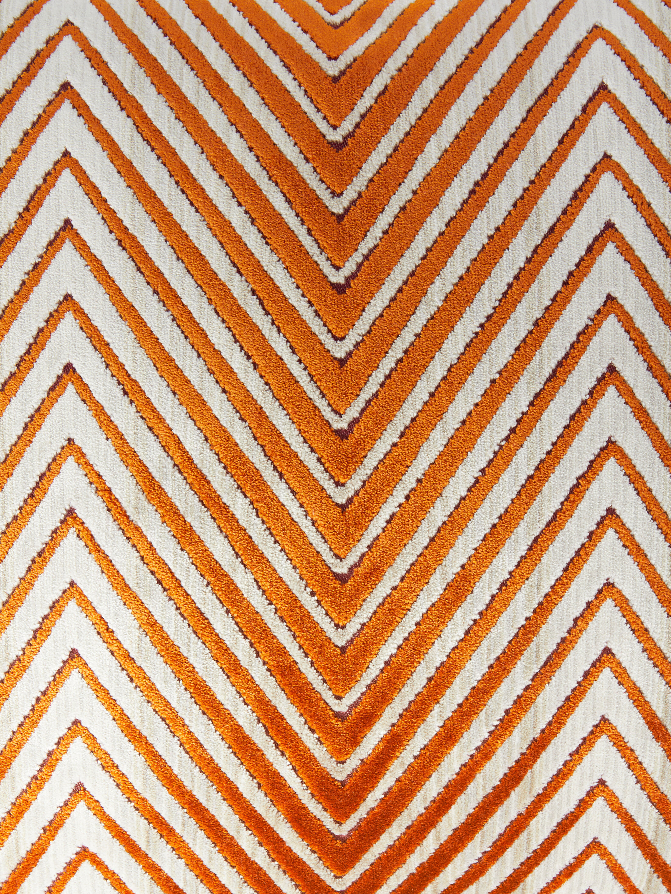 Ziggy 40x40 cm viscose blend zigzag cushion Orange Multicoloured