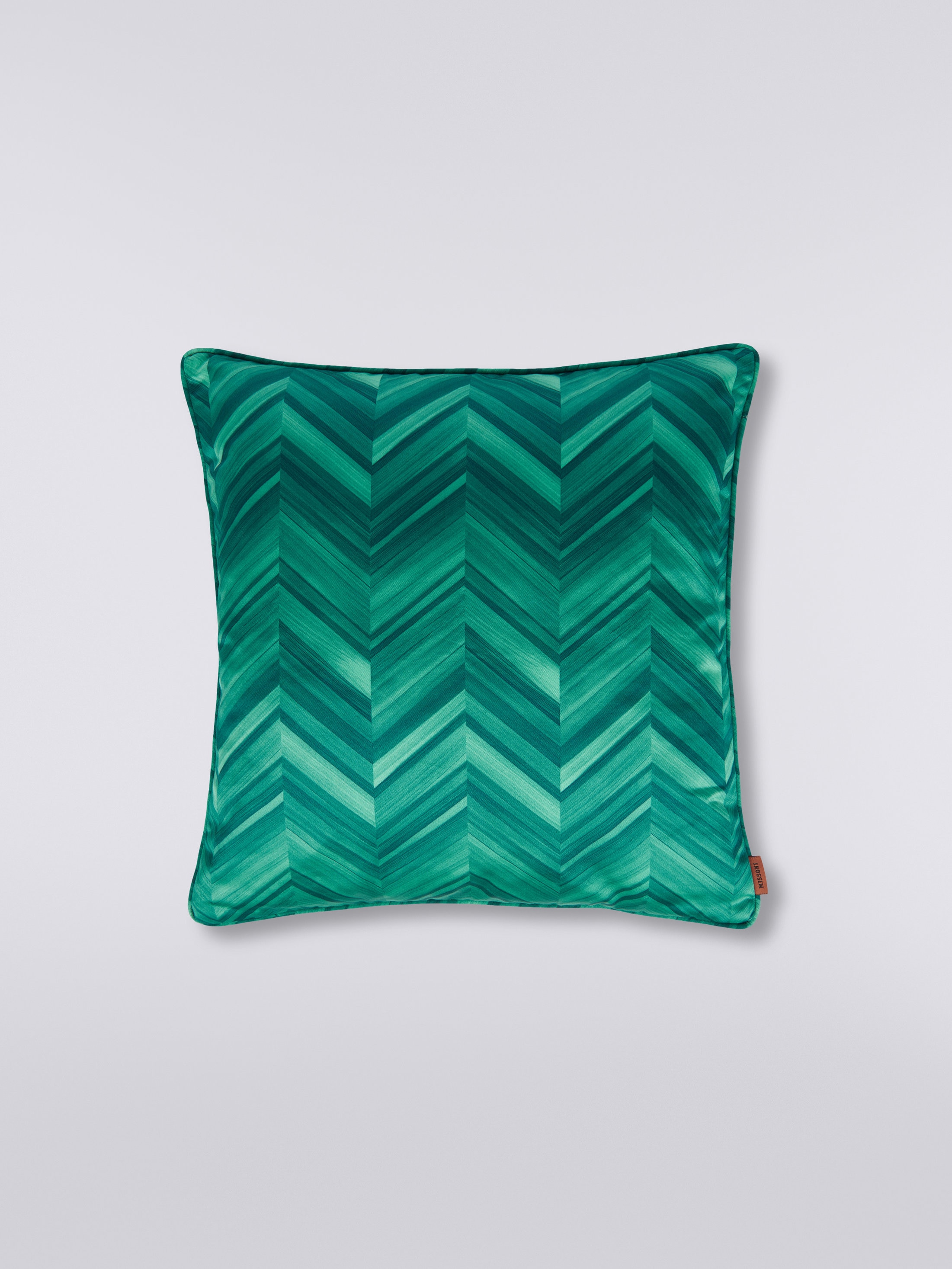Missoni Layers 40x40 Cm Cotton Sateen Chevron Cushion In Multicoloured