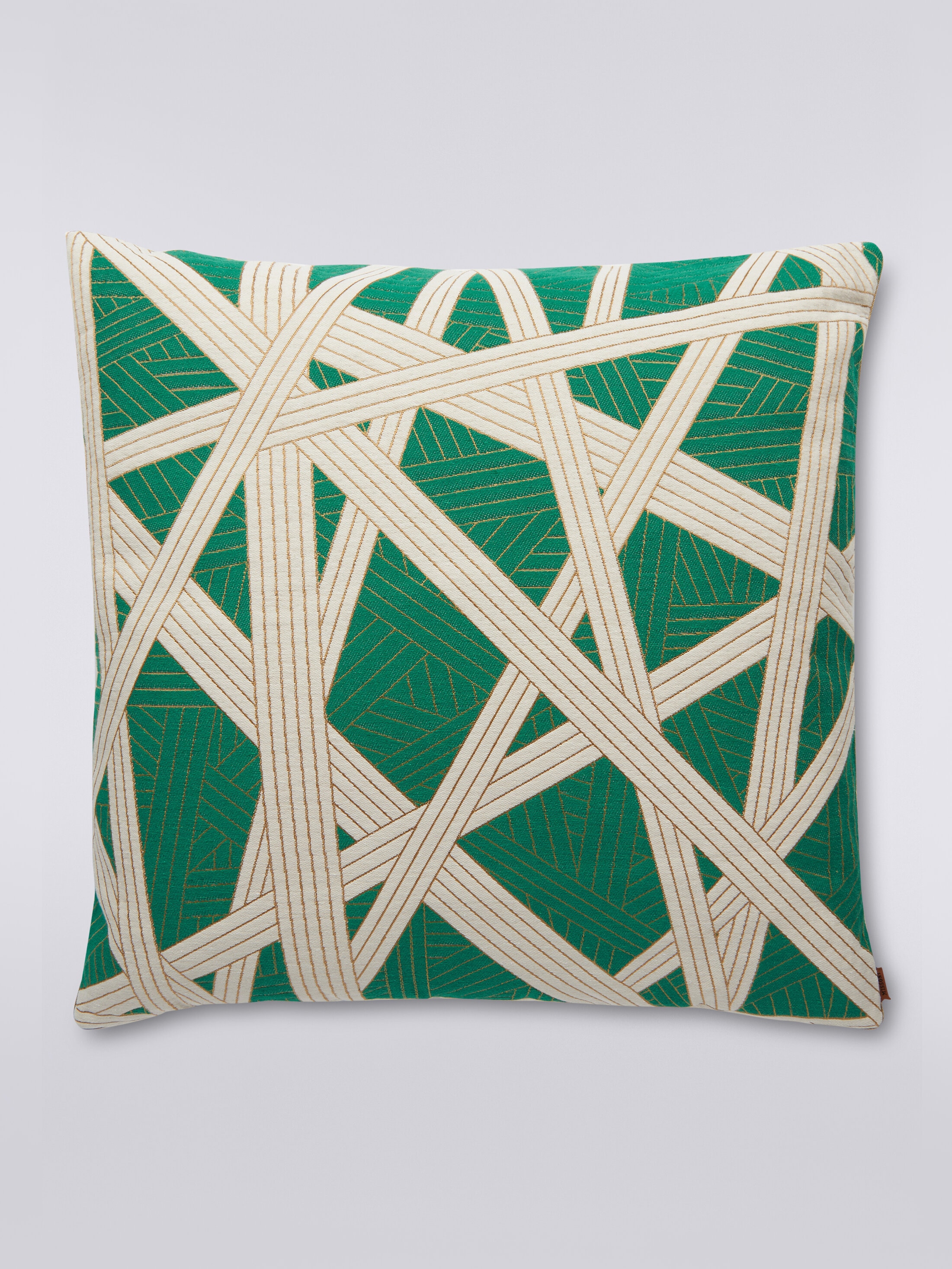 Missoni Nastri Cushion 60x60 Cm With Contrasting Stitching In Multicoloured