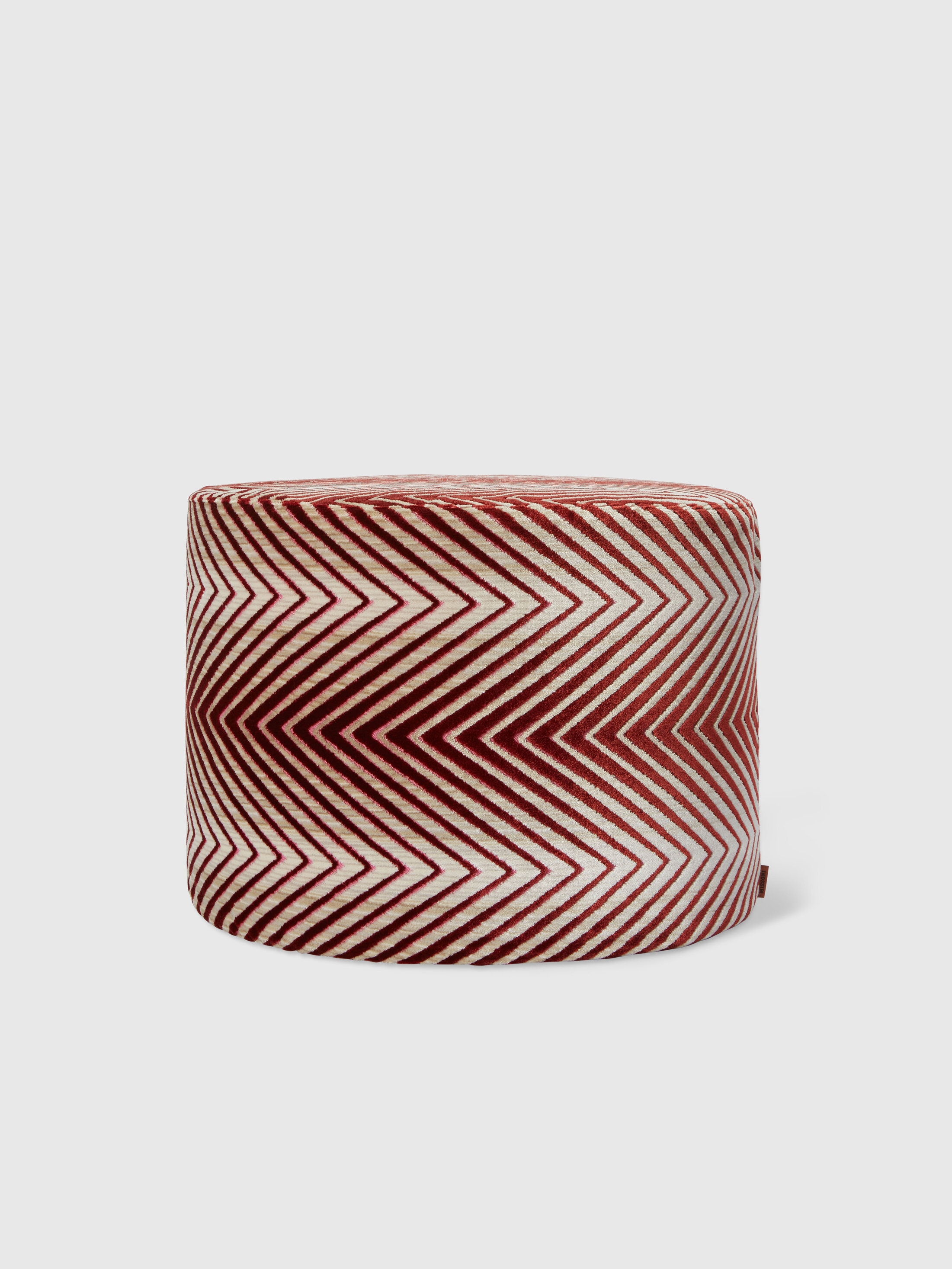 Missoni Ziggy Pouffe In Red,multicoloured
