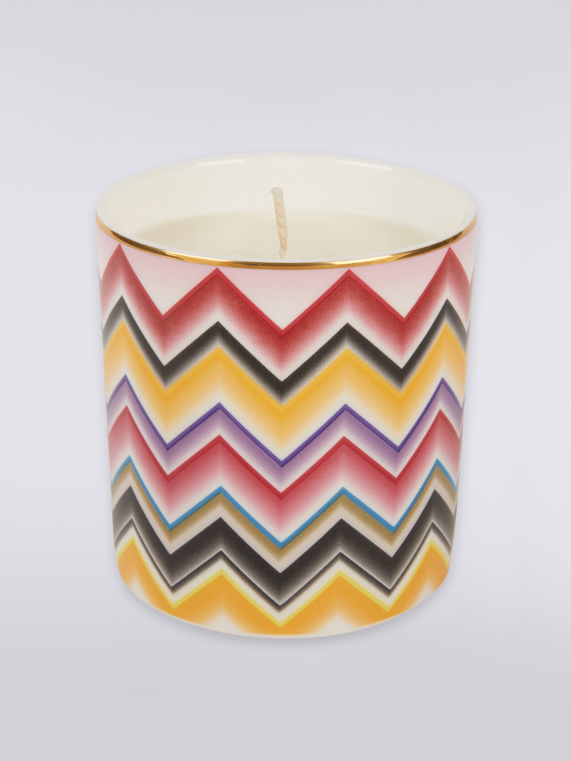 Missoni Zig Zag Fine Porcelain Candle Holder In Multicoloured