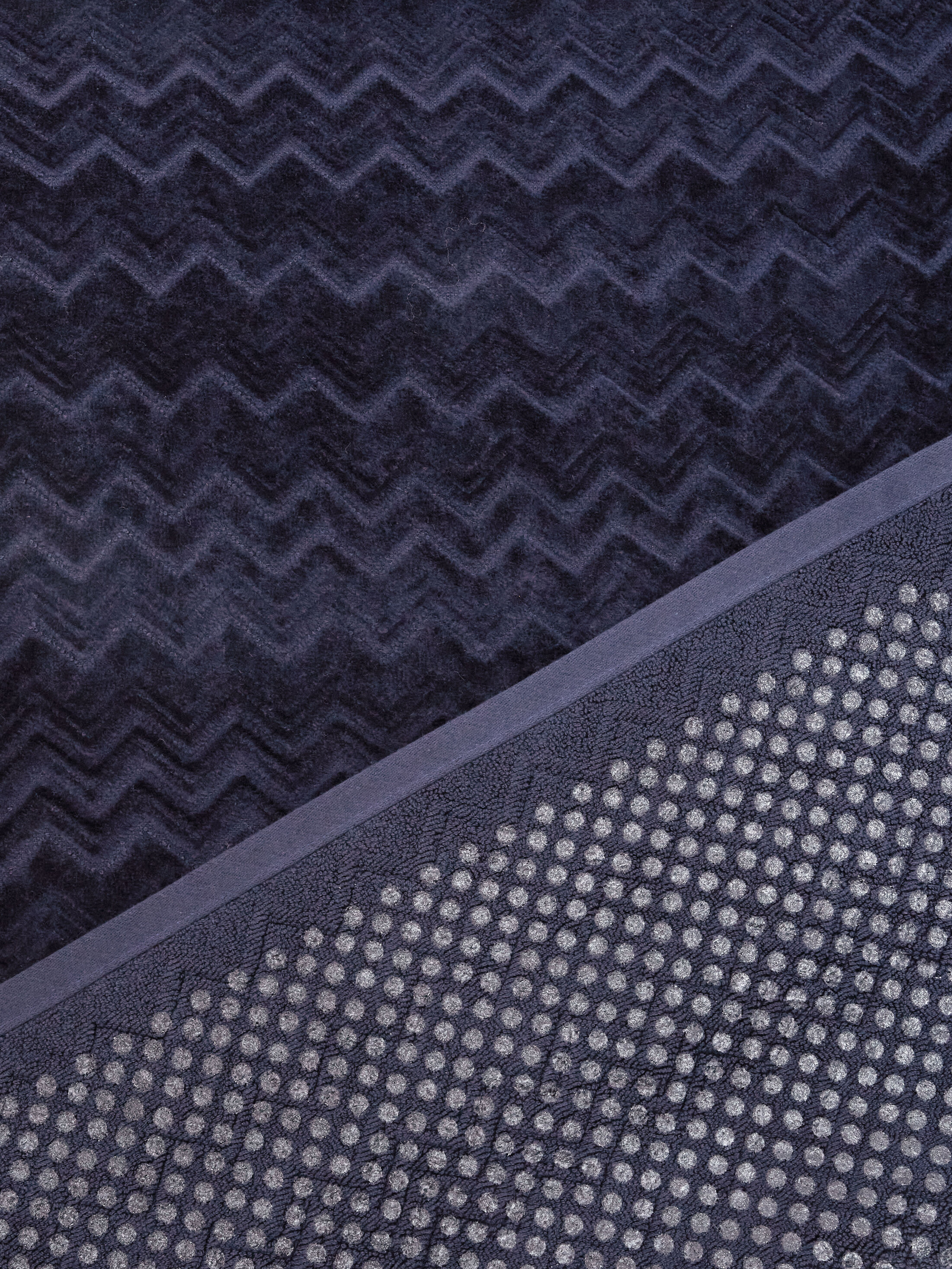 Alfombrilla de baño Chalk 60x90 cm de algodón en zigzag 3