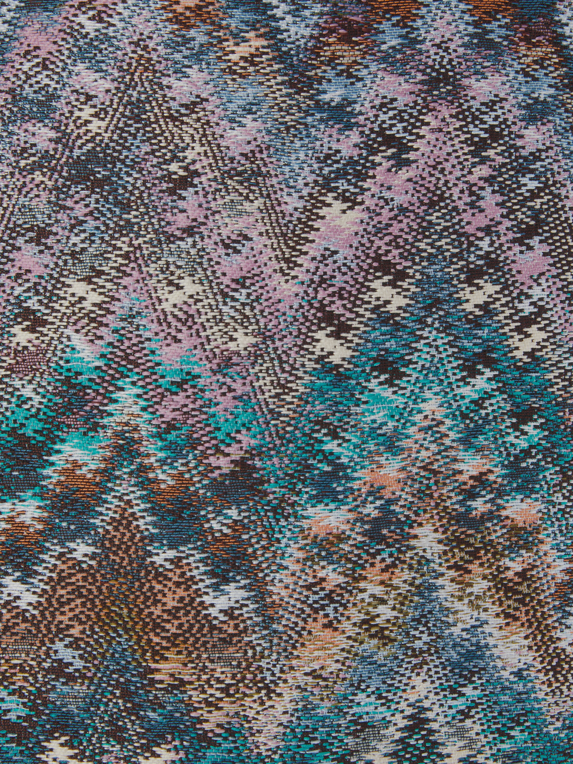 Parrot cylindrical pouffe 40x30 cm with zigzag pattern Turquoise