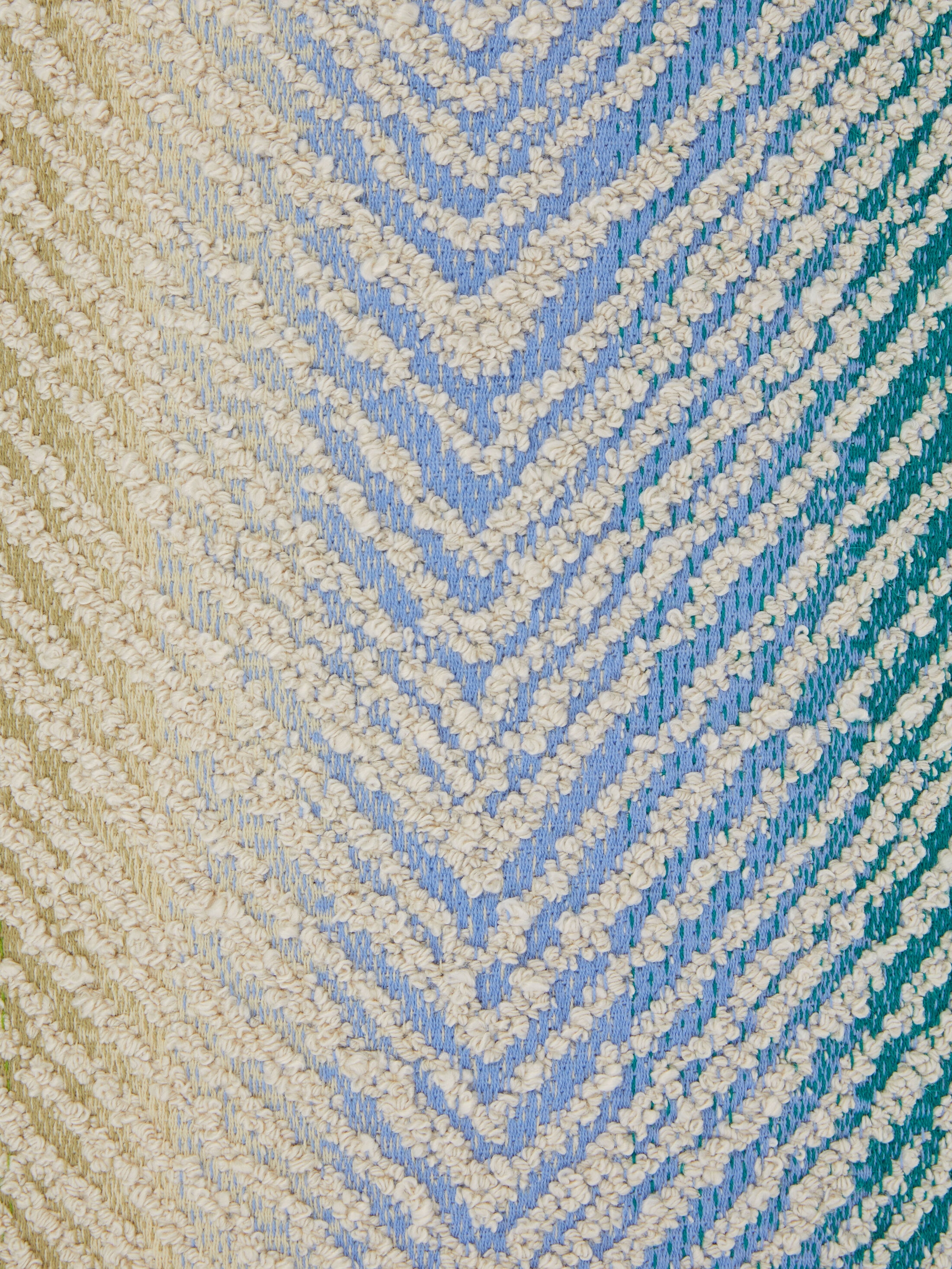 Island 40x30 cm cylindrical outdoor pouffe zigzag bouclé