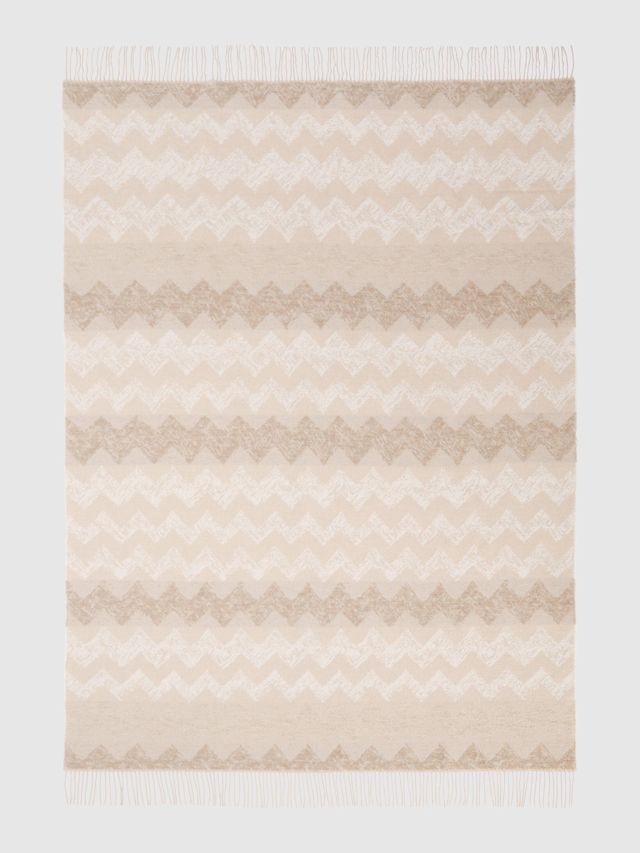 Plaid Gessetti 130x190 cm in wool blend zig zag