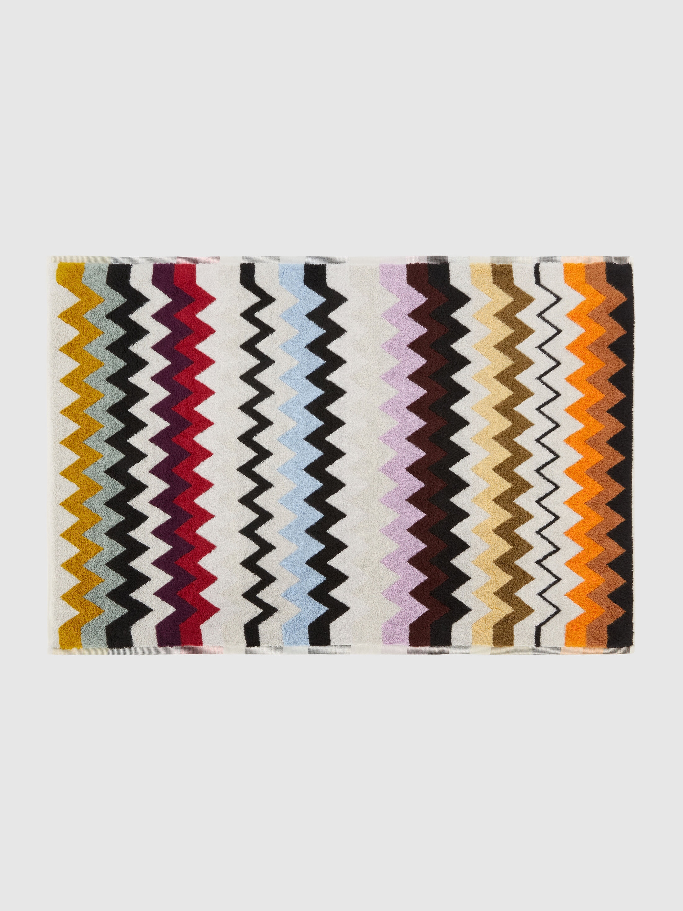Missoni Murrina Bath Mat In 100% Cotton With Chevron Pattern 90x60 Cm
