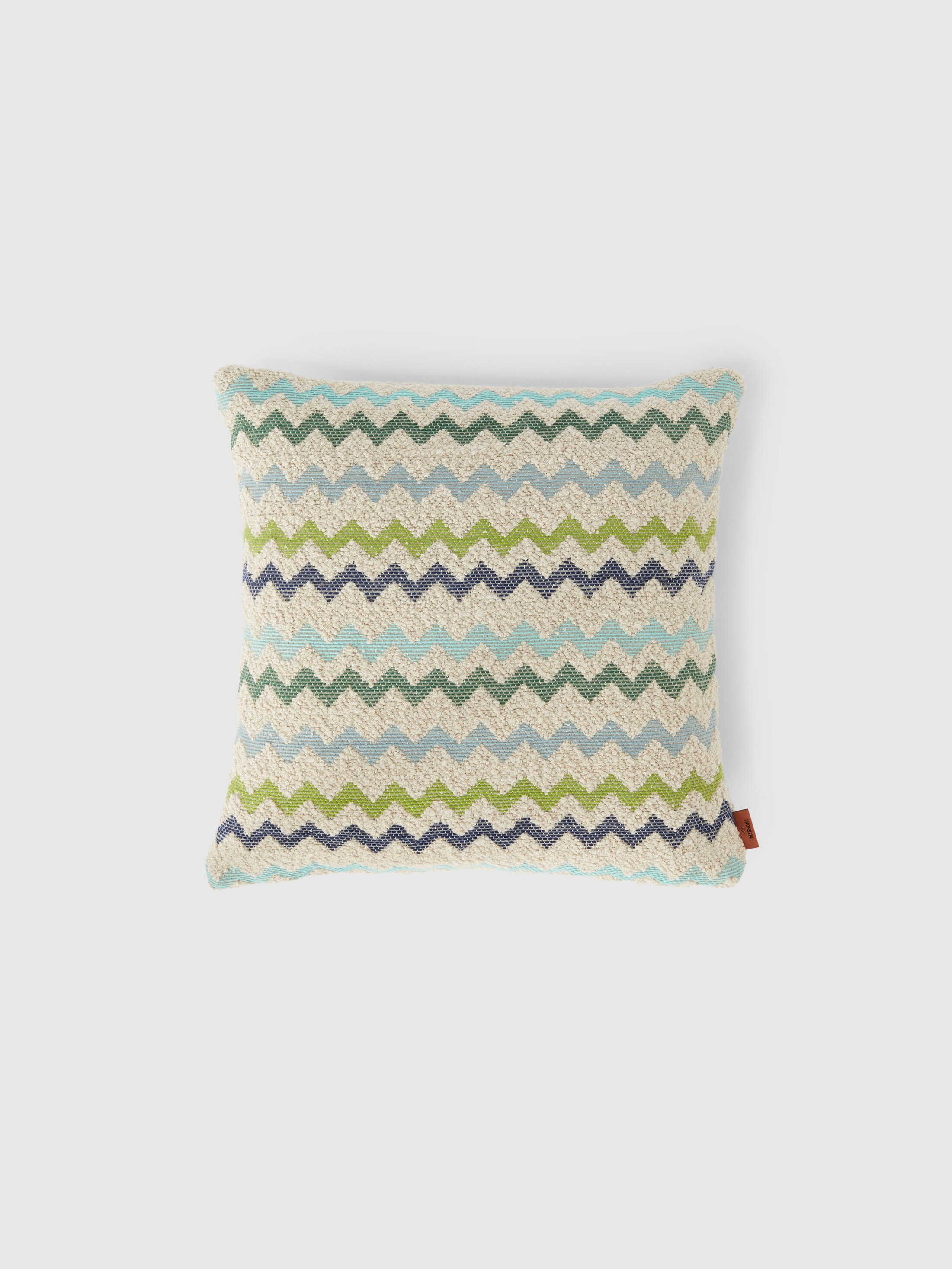 Capri Outdoor Cushion 40x40 cm with zig zag pattern Green