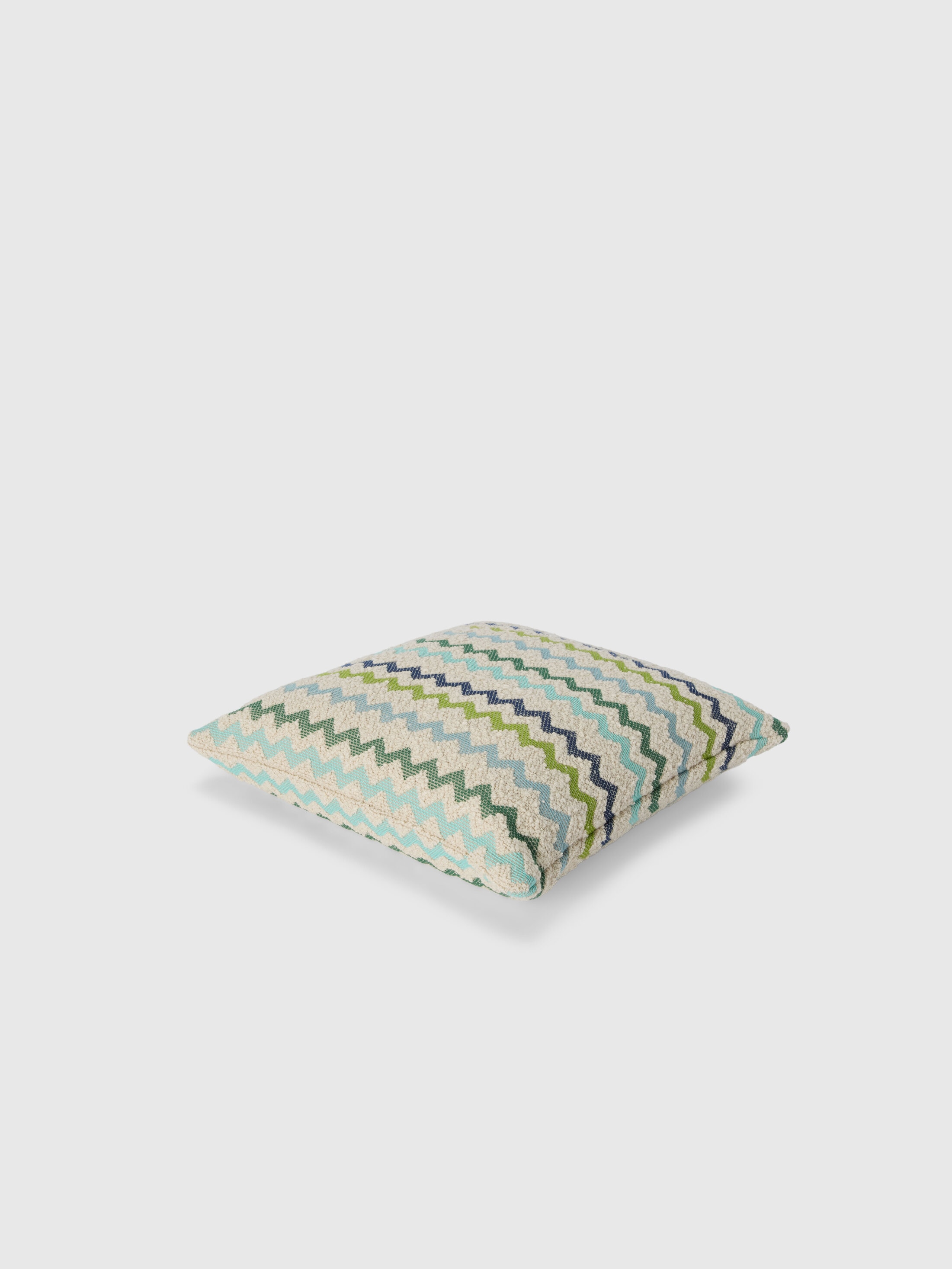 Capri Outdoor Cushion 40x40 cm with zig zag pattern Green