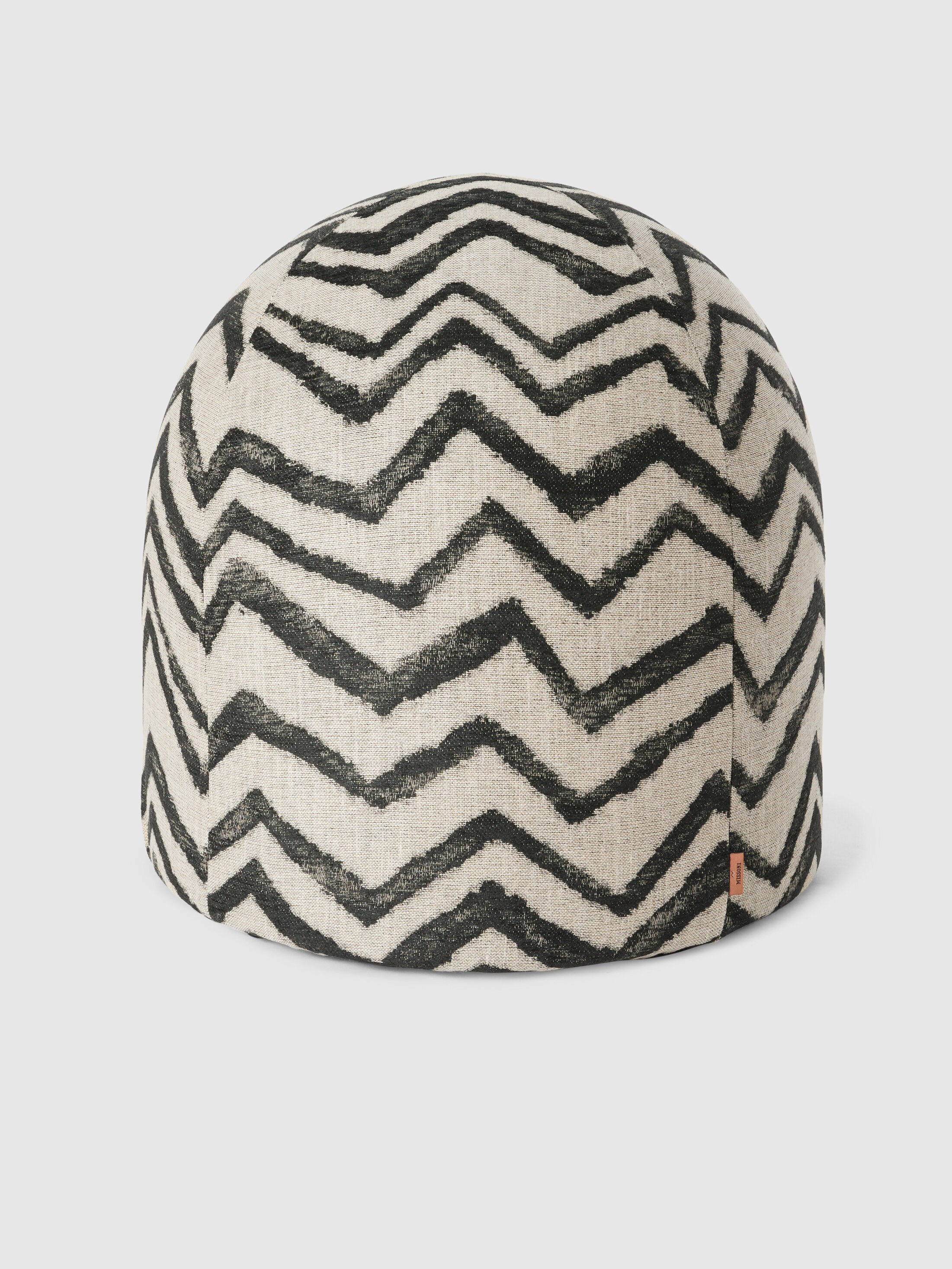 Missoni Graffiti Indoor Panettone Pouf 50x50 Cm With Zig Zag Pattern