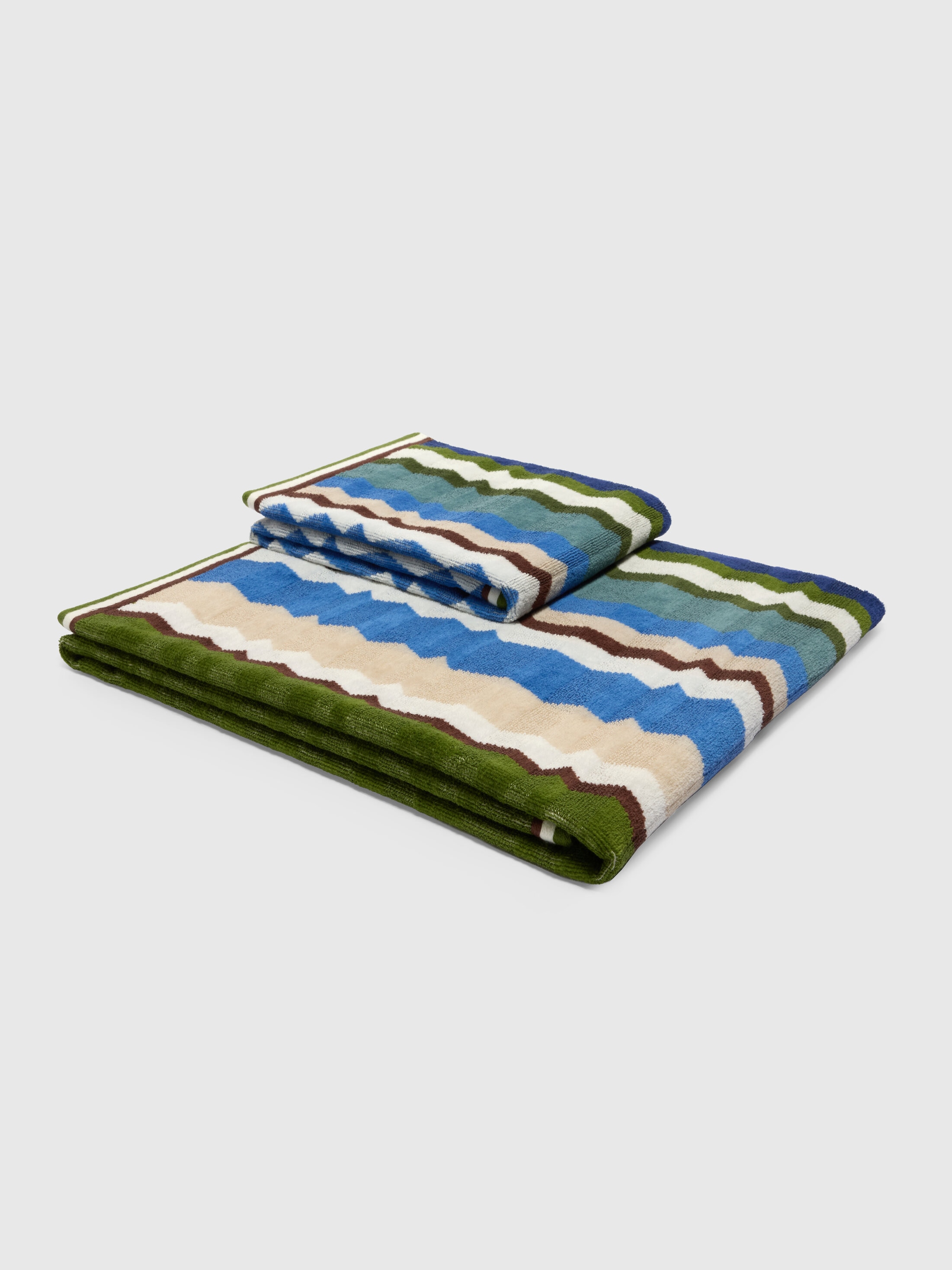 Eva two-piece cotton towel set Multicoloured | Missoni