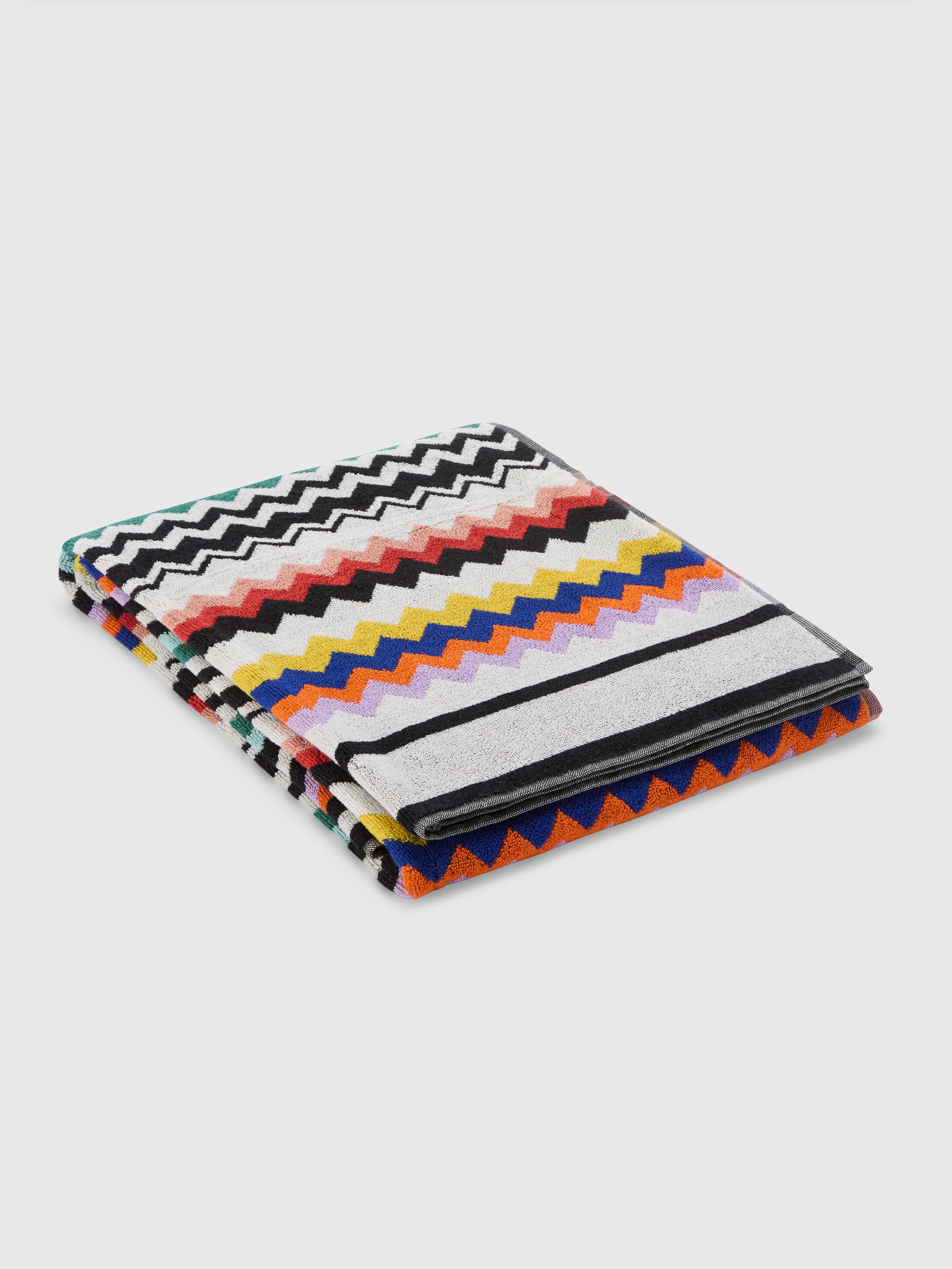 Missoni best cotton terry beach towel Color: Black & Multicoloured