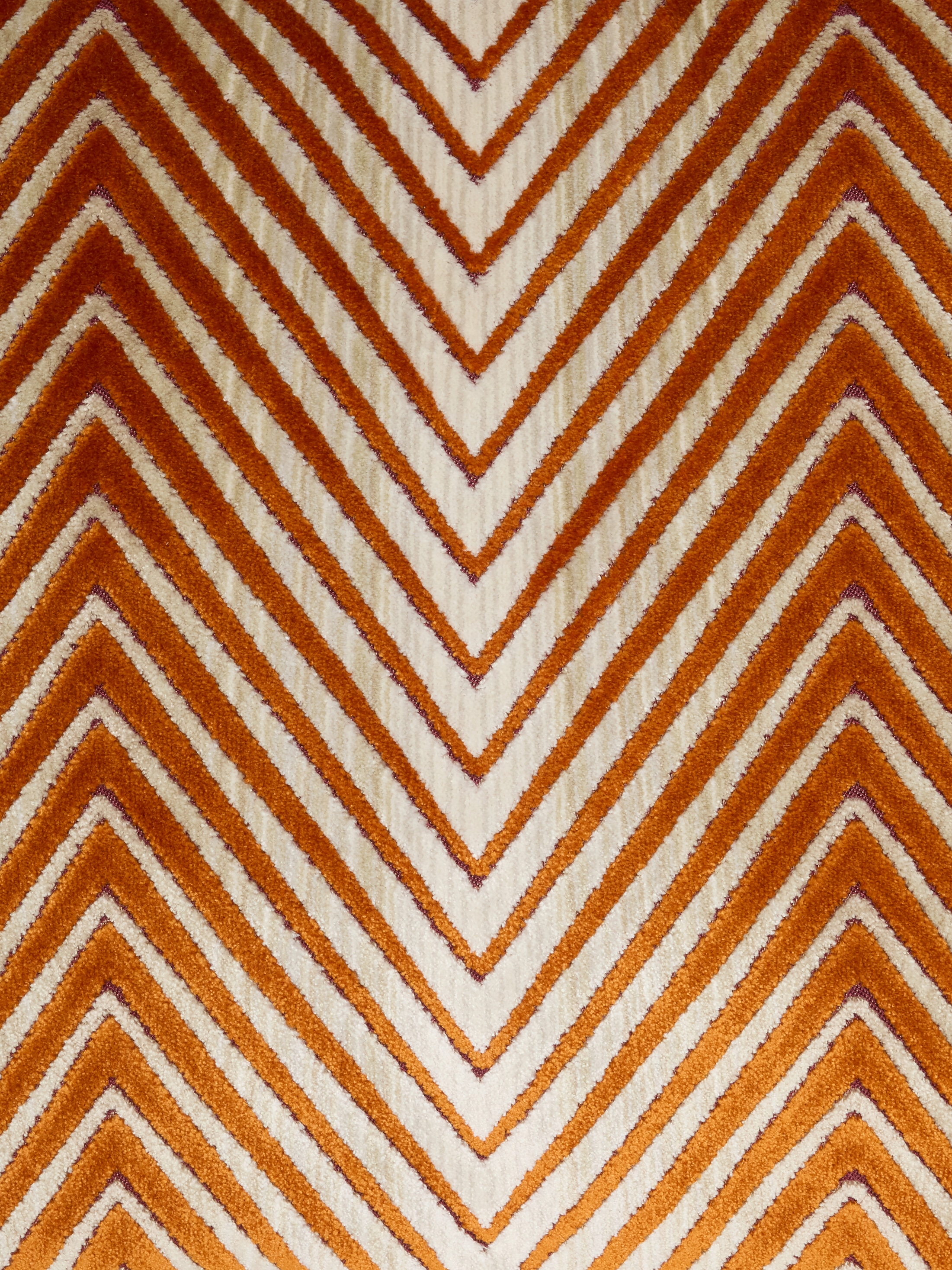 Ziggy 40x40 cm viscose blend zigzag cushion Orange Multicoloured