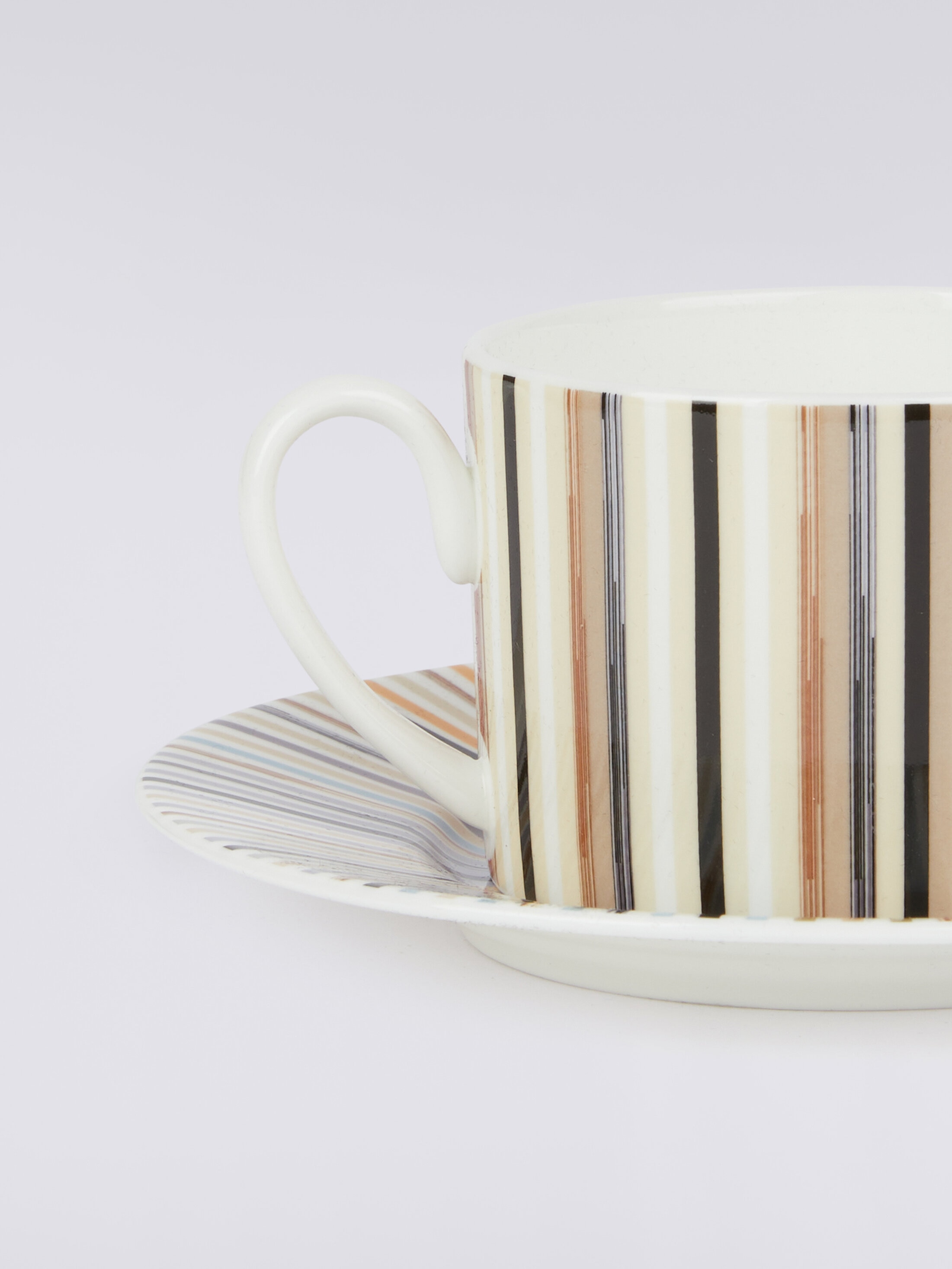 Stripes Jenkins Set of 6 tea cups & saucers White | Missoni