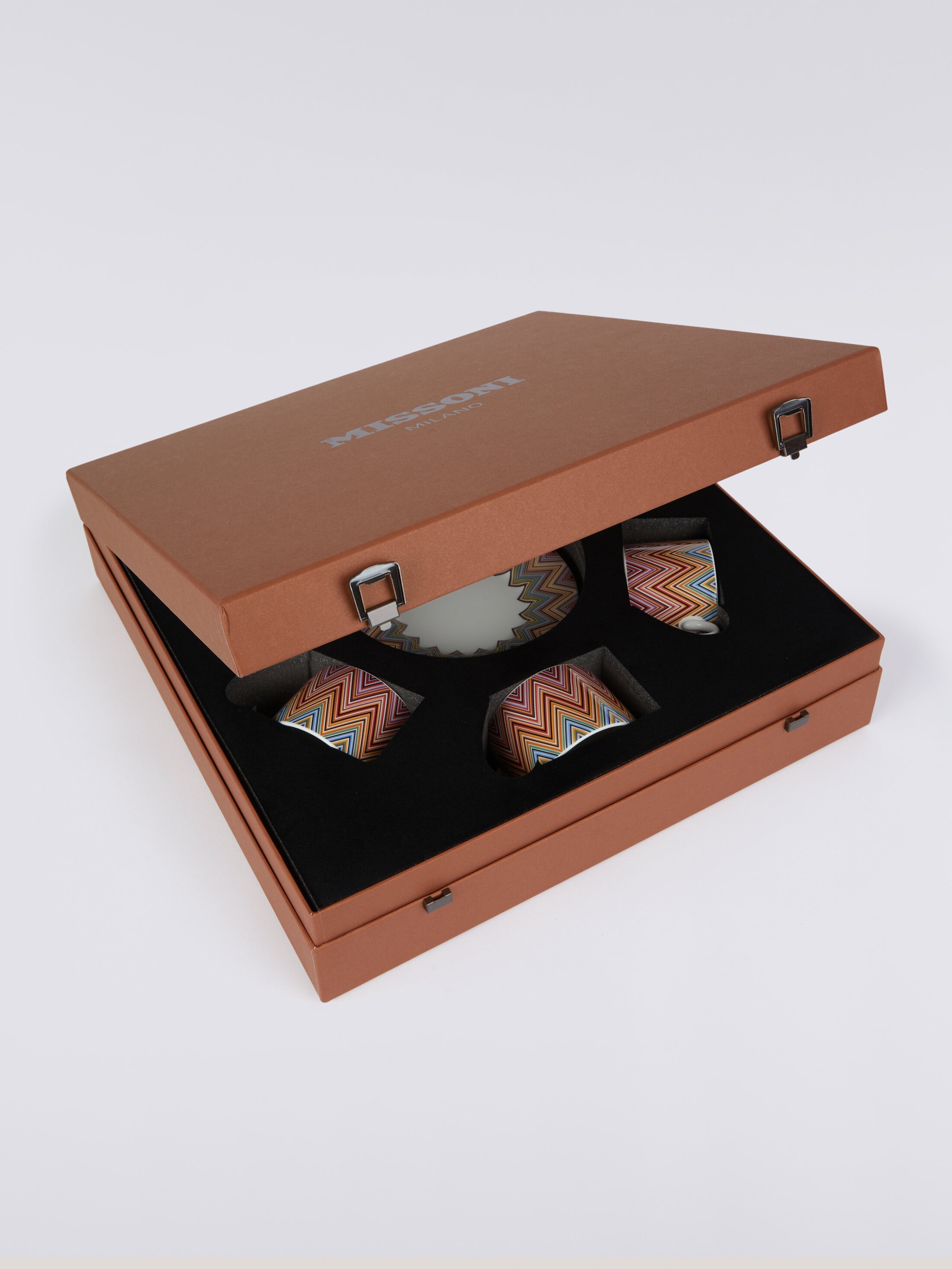 Zigzag Jarris Set of 6 tea cups & saucers Red | Missoni