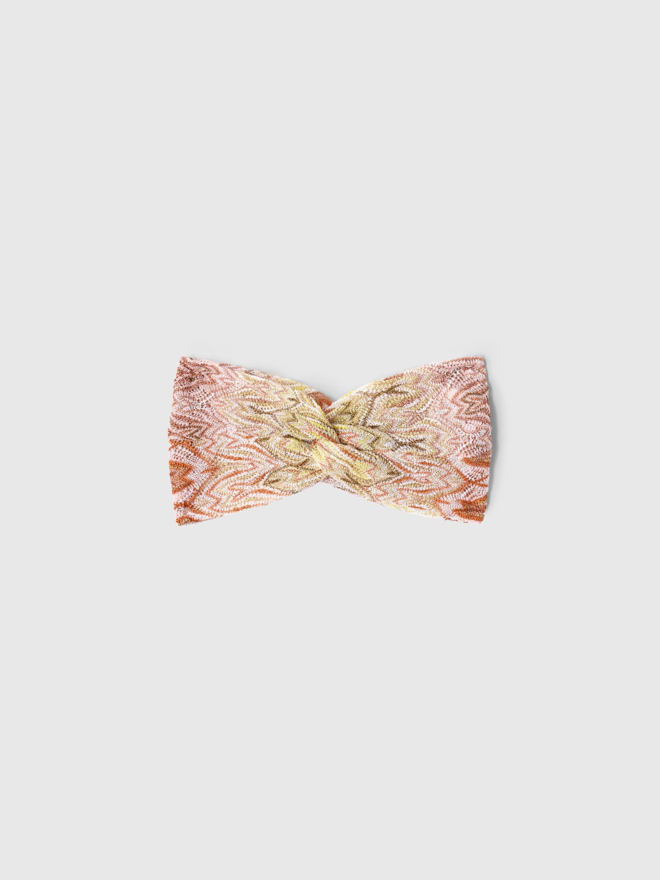 Missoni - Bandeau en viscose lam motif dentelle Femme Rose Or Taille UNIC 250 €