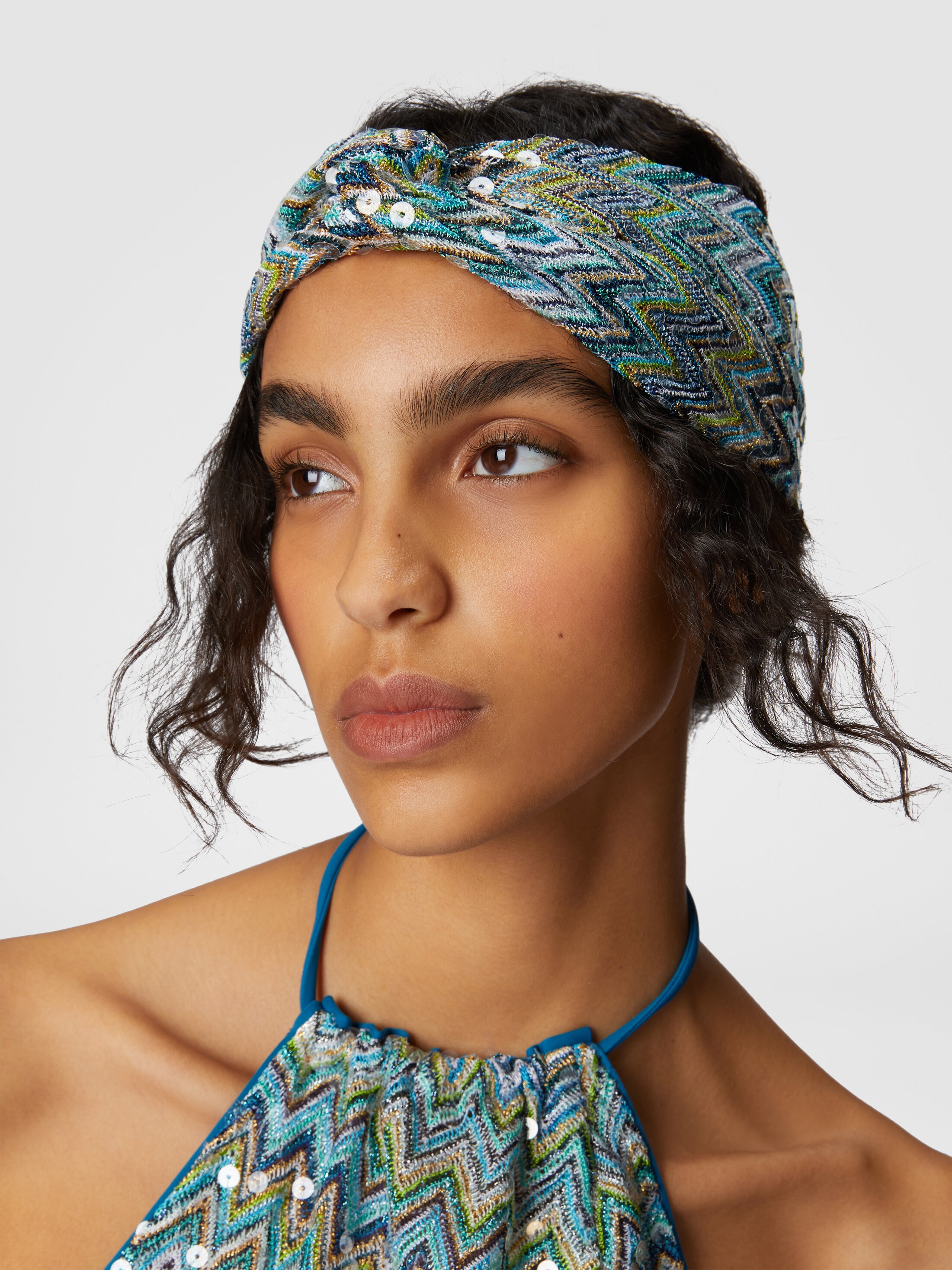 【Missoni】ラメヘッドバンド Missoni Zig Zag lamé headband Missoni