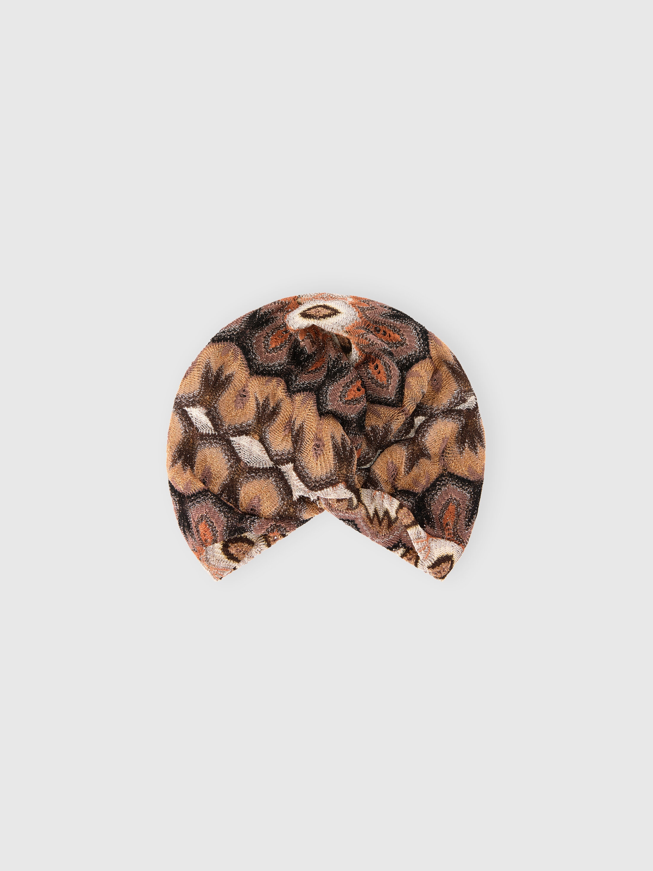 Missoni - Turban en viscose lam motif arabesque Femme Or Beige Taille UNIC 315 €