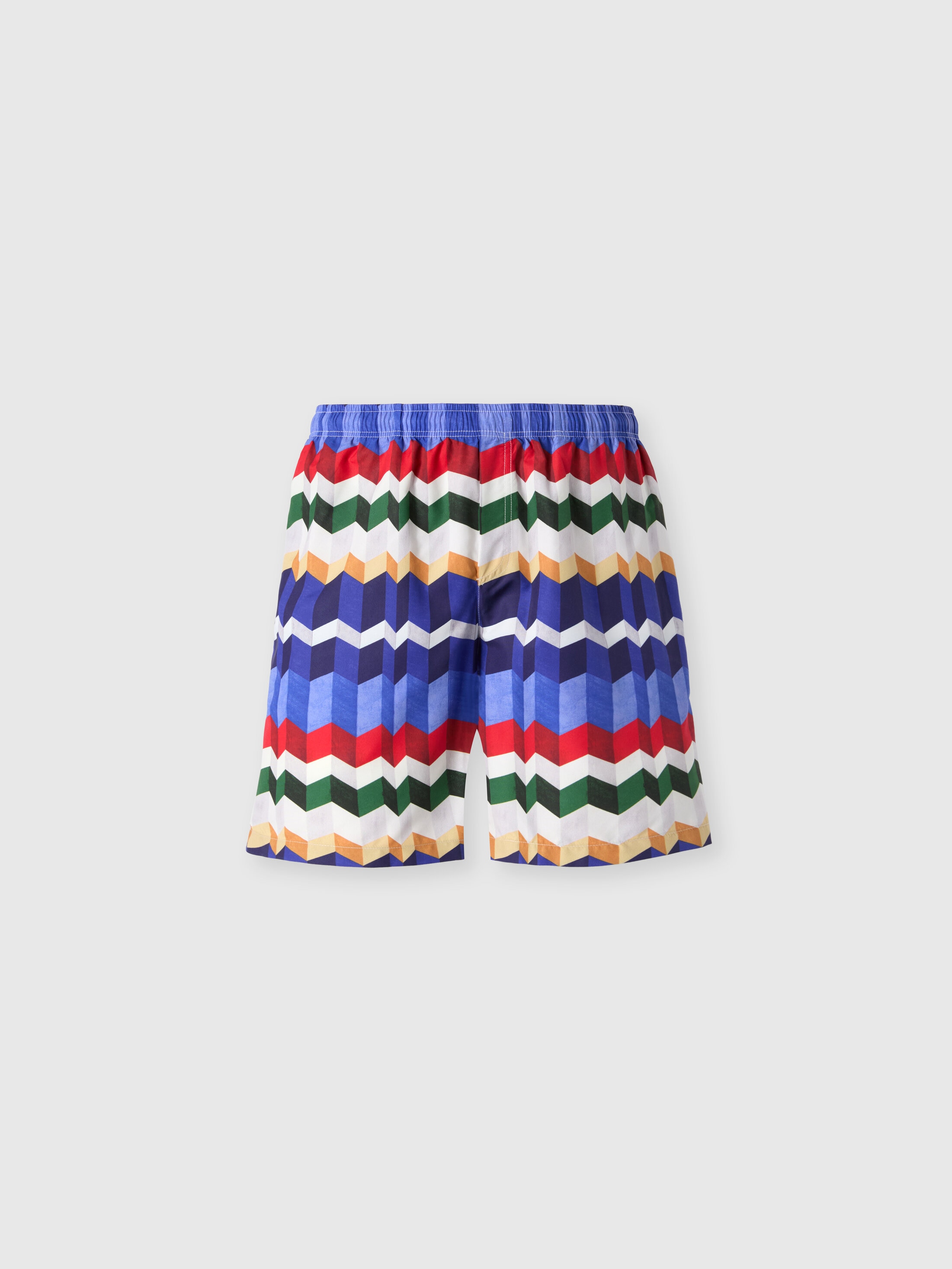 Missoni - Short de bain long avec imprimé zigzag 3D, Homme, Multicolore, Taille: 2XL