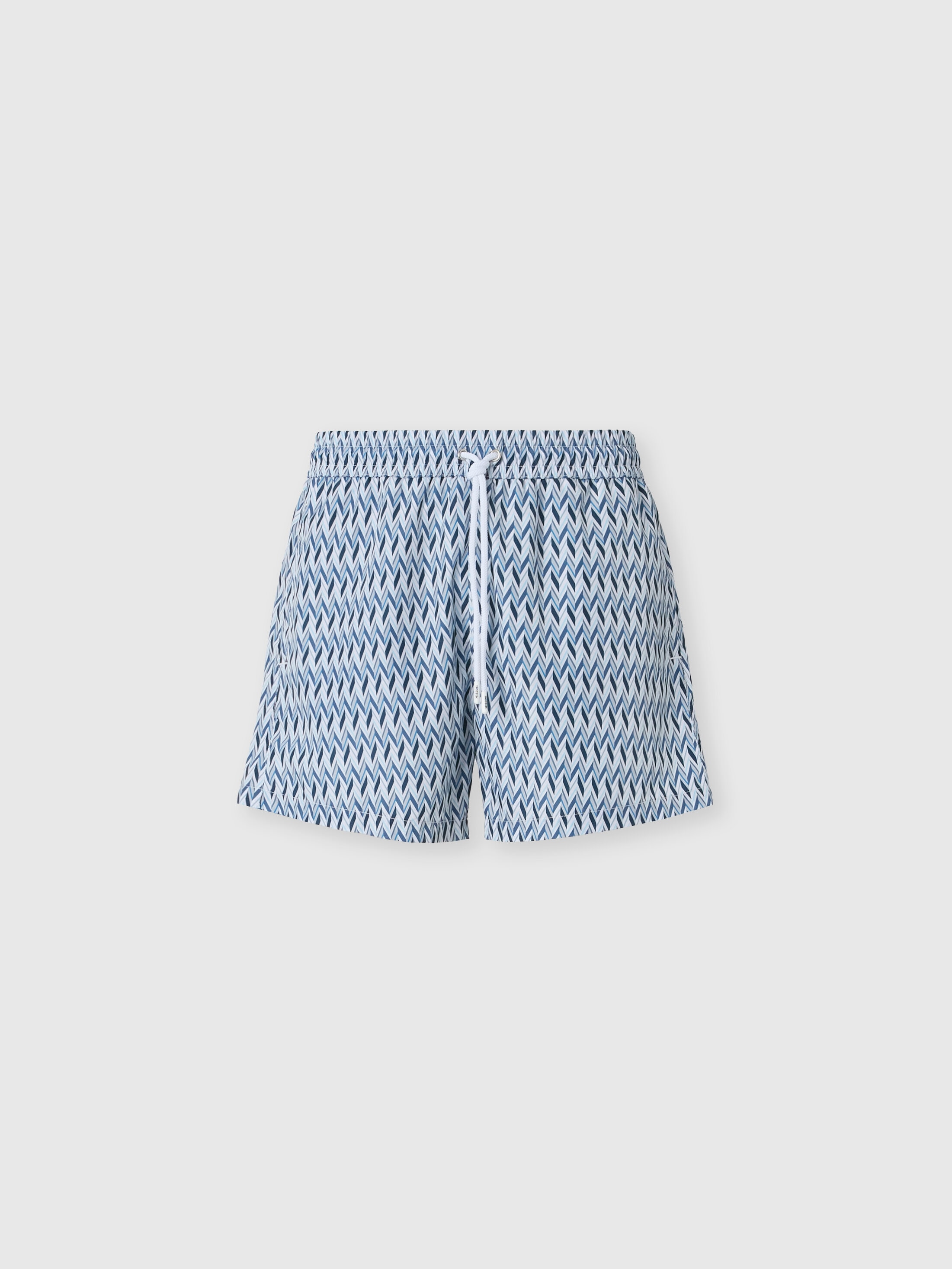 Missoni - Maillot de bain à motif micro zig zag, Homme, Bleu Clair, Taille: M