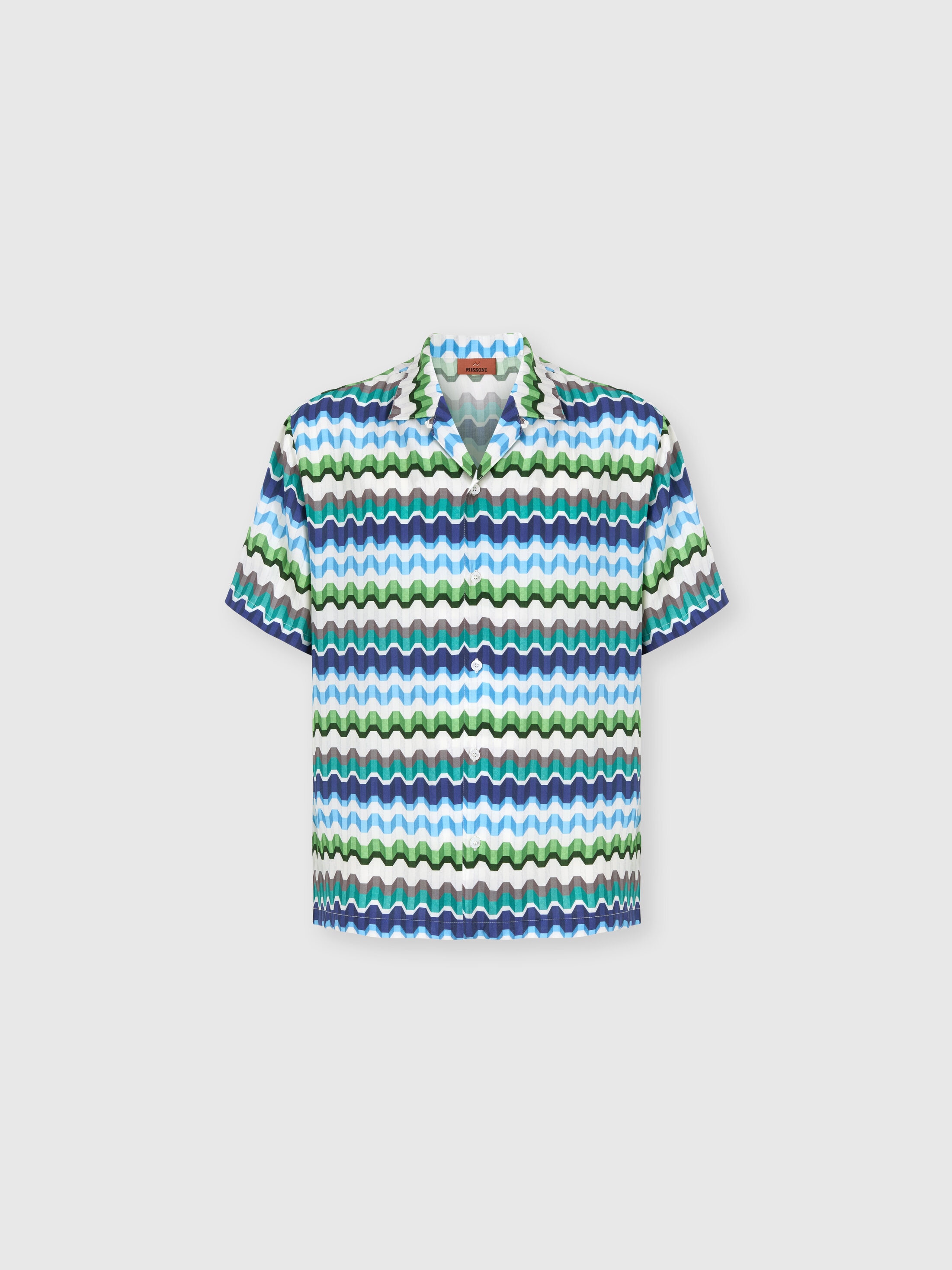 Missoni - Chemise bowling en viscose avec imprim grec Homme Multicolore Taille S 350 €