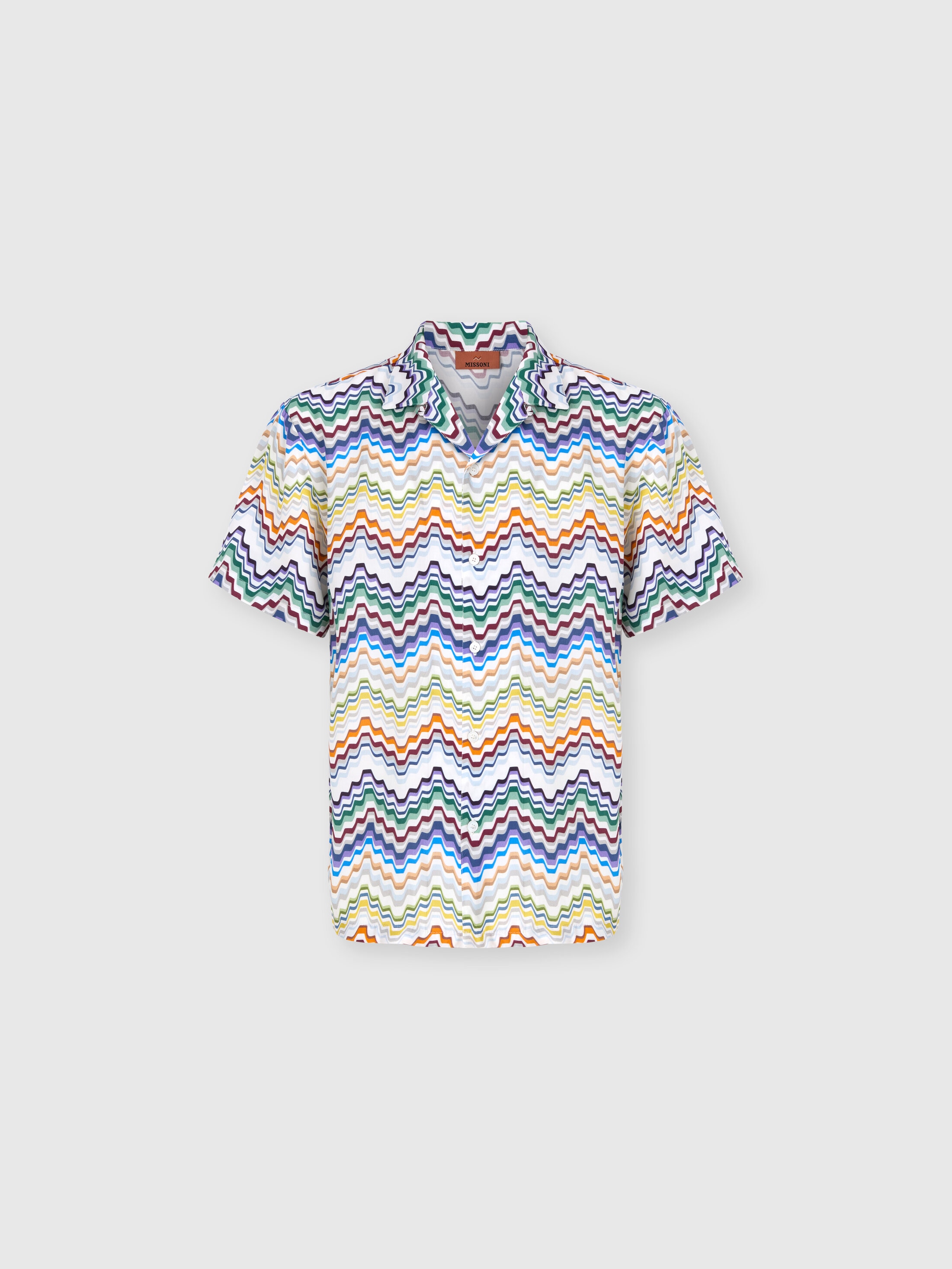 Missoni - Chemise bowling en viscose manches courtes Homme Multicolore Taille L 350 €