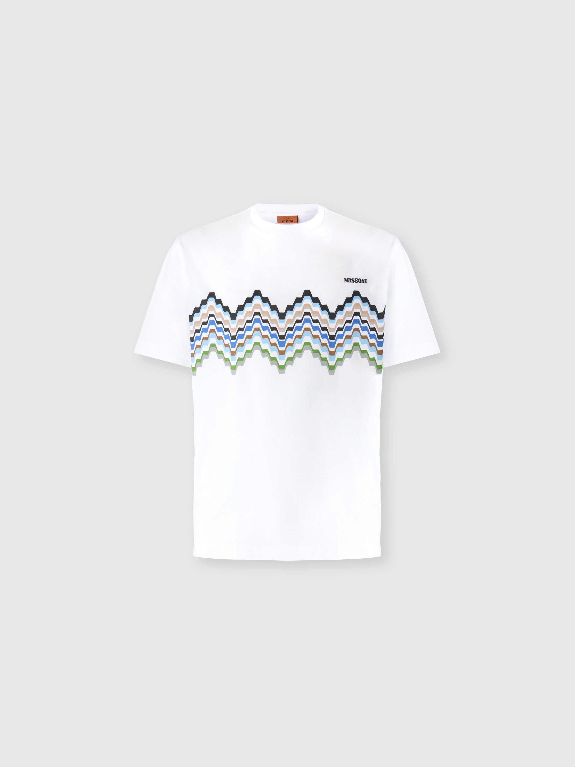 Missoni - T-shirt col rond en coton avec inscription logo Homme Multicolore Taille L 190 €