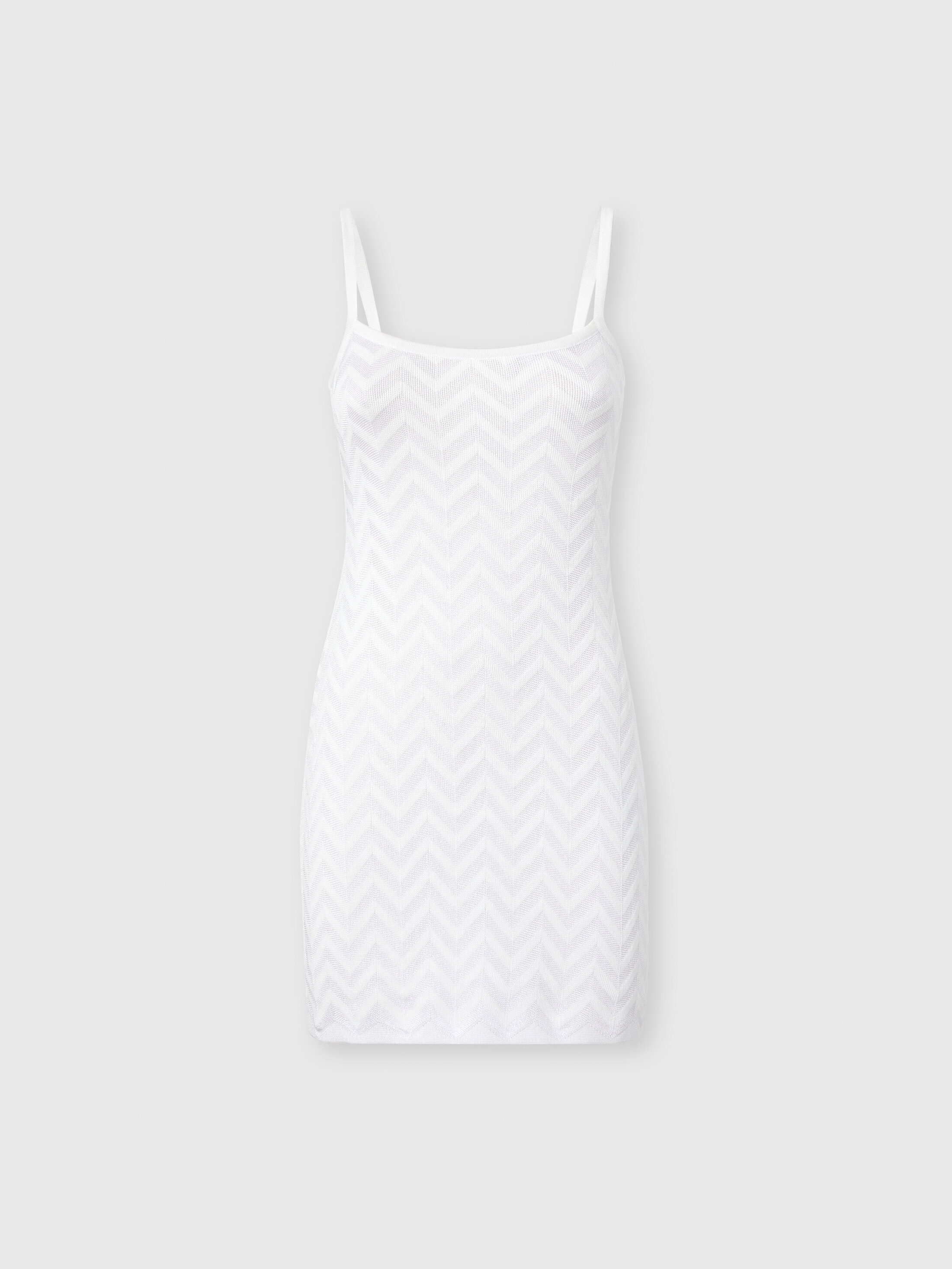 Missoni Donna Bianco - Mini-Abito In Cotone E Viscosa Chevron, Taglia: 40