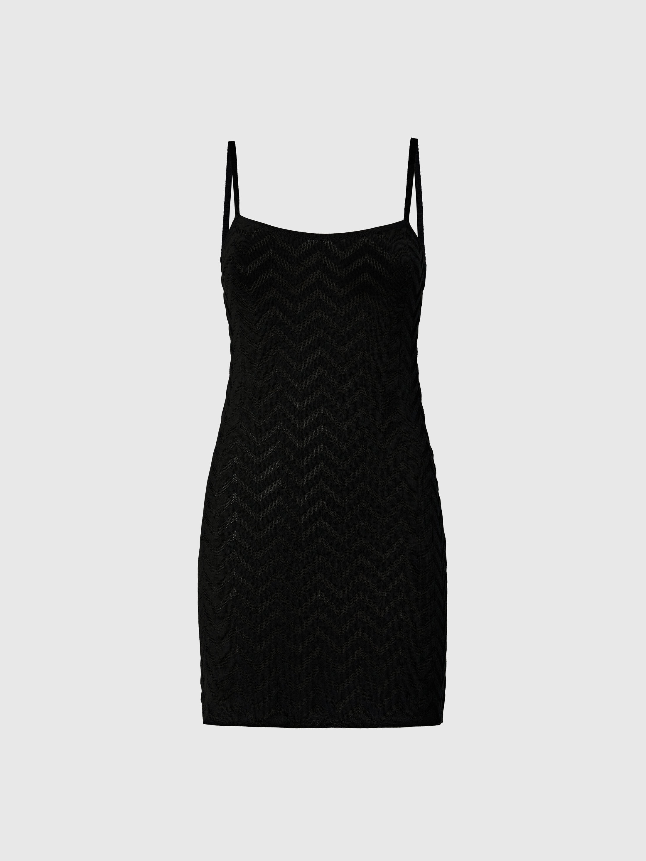 Missoni Donna Nero - Mini-Abito In Cotone E Viscosa Chevron, Taglia: 44