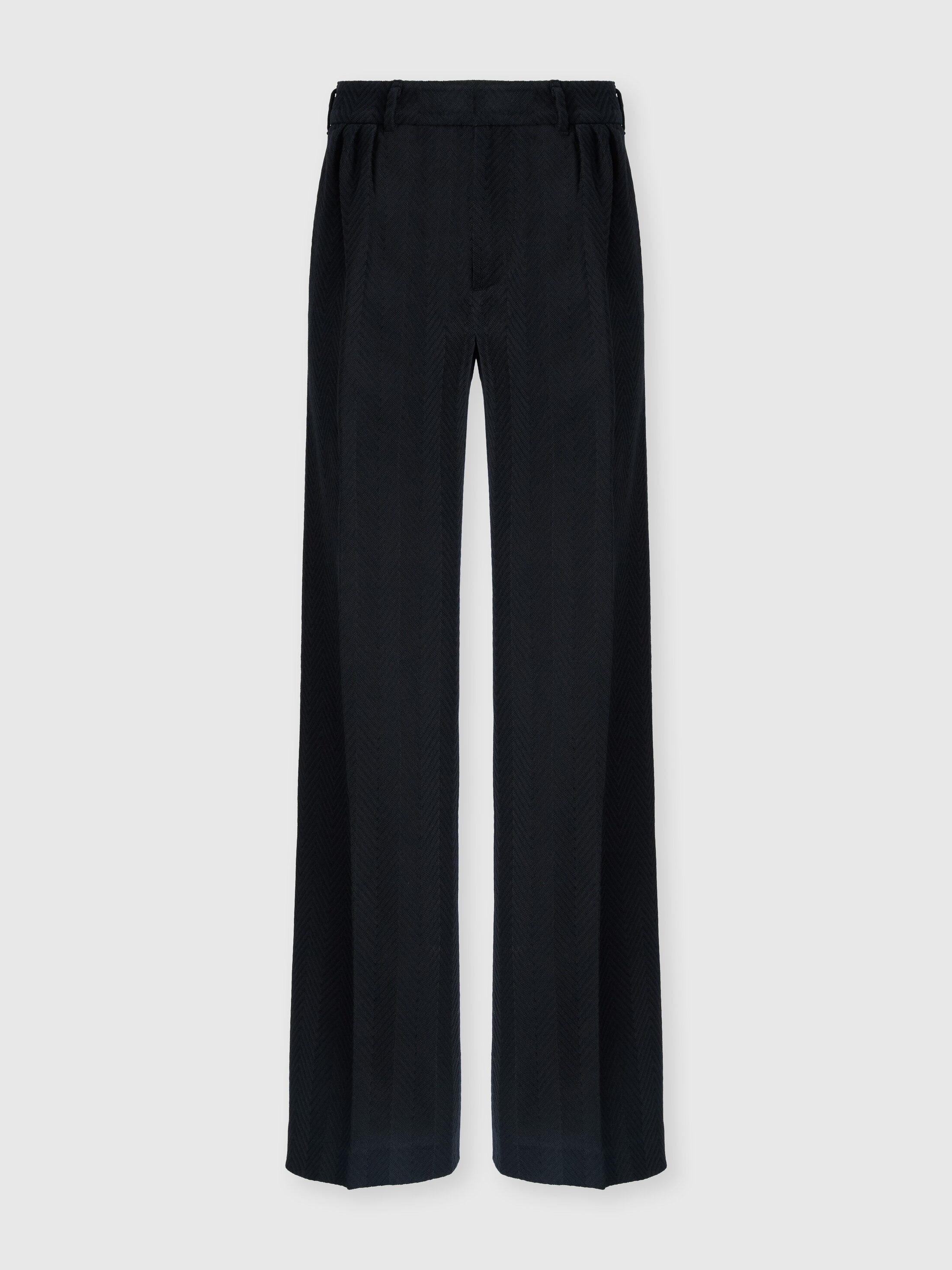 Missoni - Pantalon classique en coton et viscose motif zigzag ton sur ton Femme Noir Taille 40 990 €