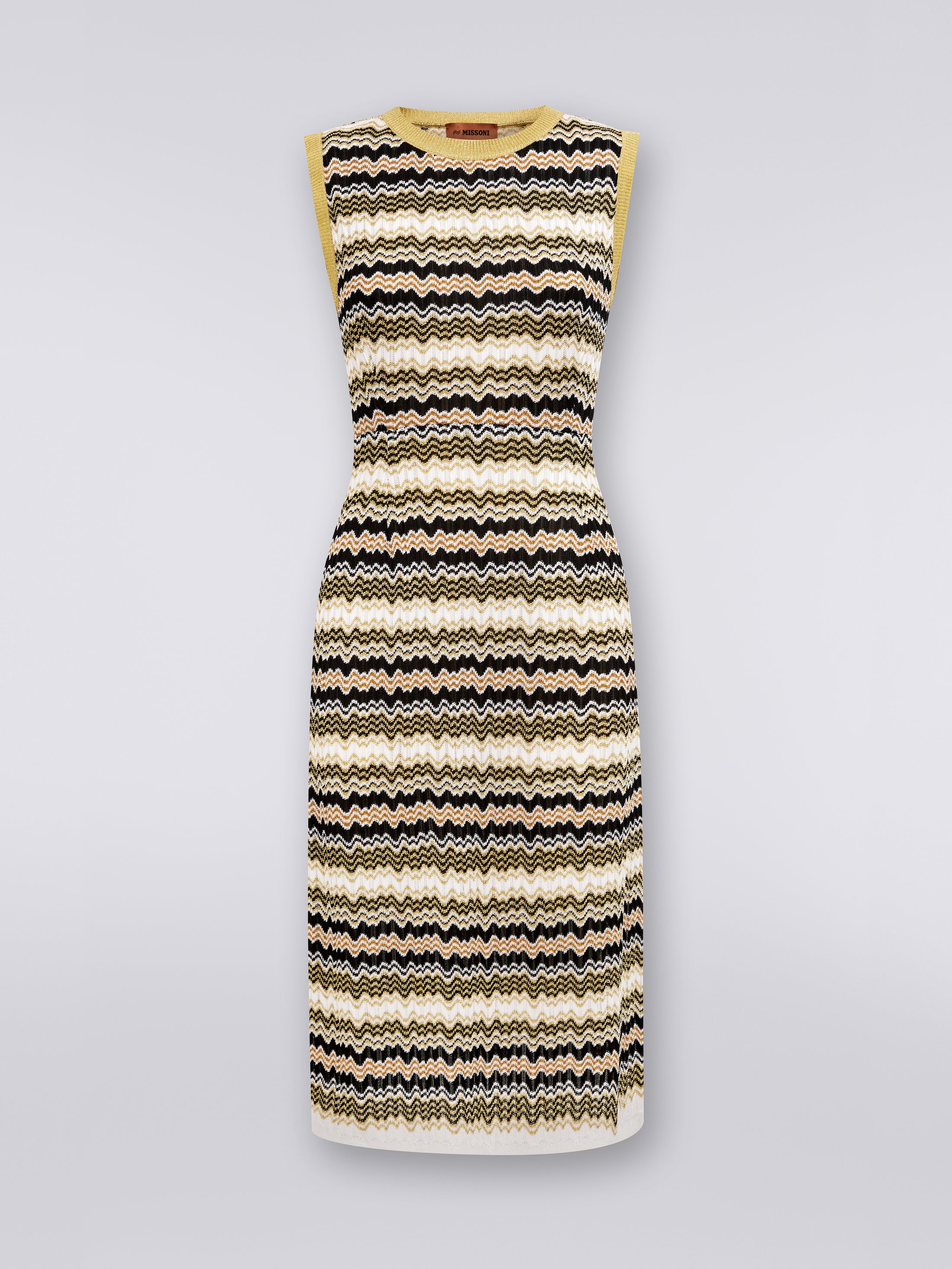 Gold and white outlet striped dress