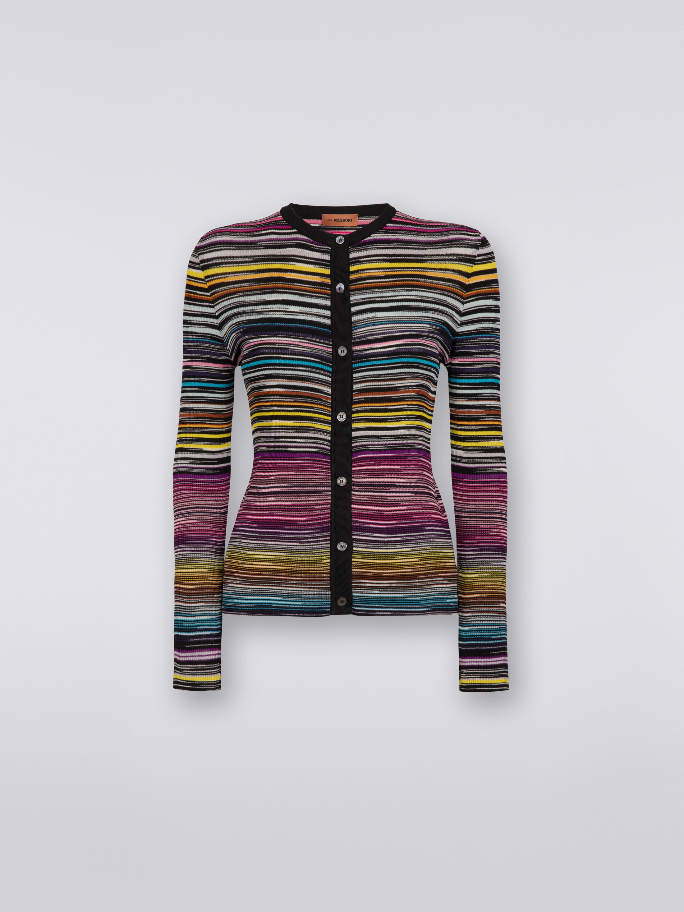 viscose blend | cardigan contrasting and with Wool trim Multicoloured Missoni